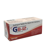 Gb-12 Sublingual Vitamin B12 100 Tab - جي بي 12 سبLingual 100 قرص