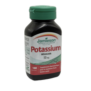 Jamieson Potassium 50mg 100 Tablets - جاميسون بوتاسيوم 50 ملغ 100 قرص