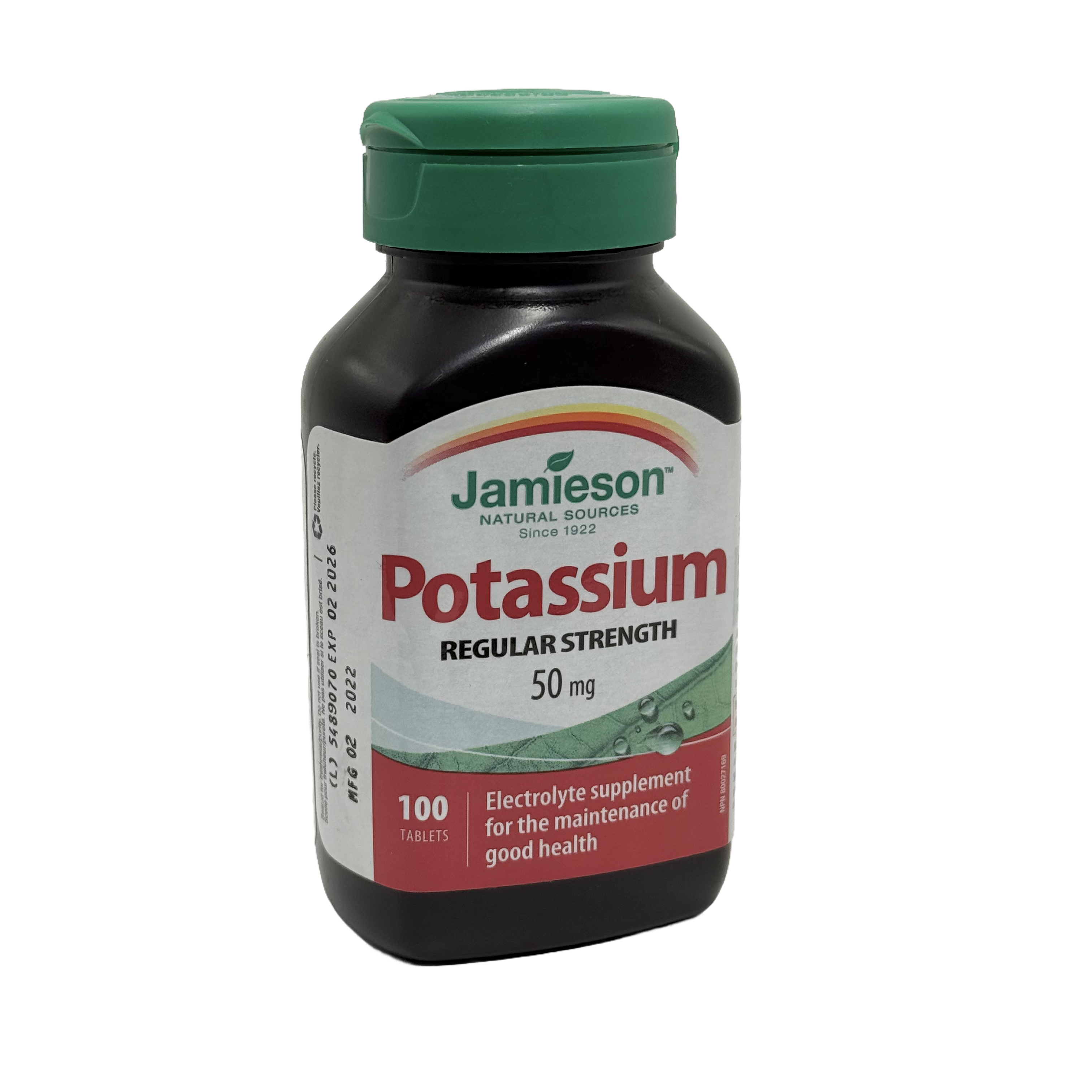 Jamieson Potassium 50mg 100 Tablets - جاميسون بوتاسيوم 50 ملغ 100 قرص