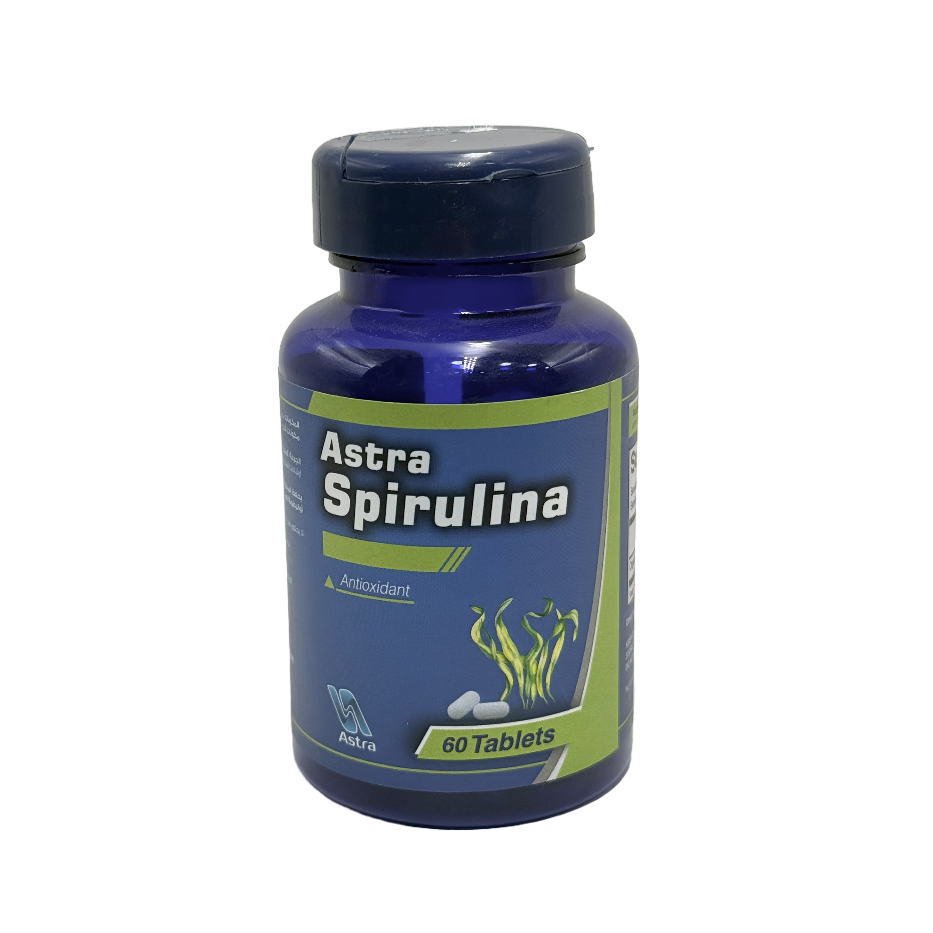 ASTRA Spirulina 500mg 60 Tablets  - أسترا سبيرولينا 500 ملغ 60 قرص