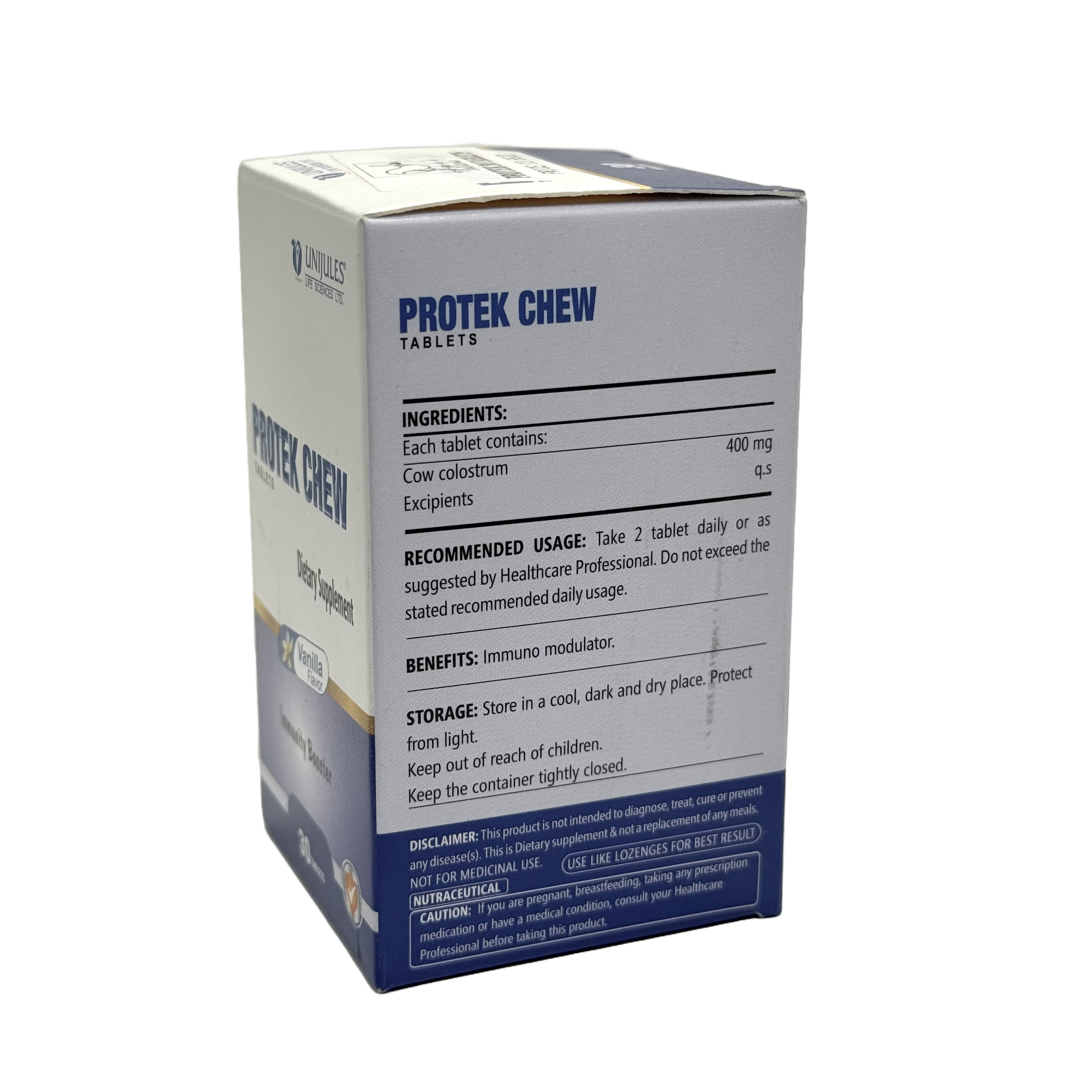 UNIJULES Protek 30 Chewable Tablets - يونيجولز بروتيك 30 قرص قابل للمضغ