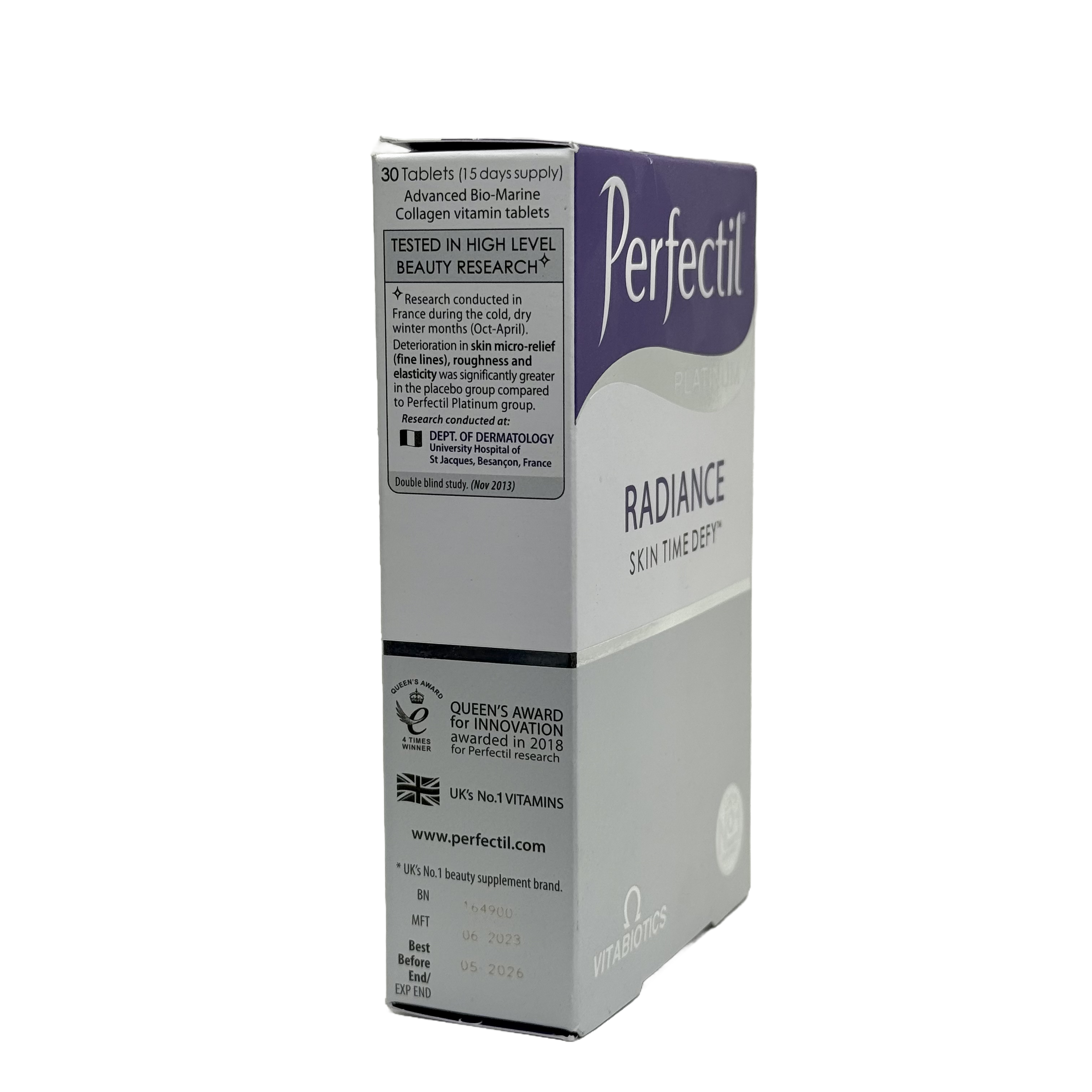 Vitabiotics Perfectil Platinum Radiance 30 Tablets - فيتابيوتكس بيرفكتيل بلاتينيوم راديانس 30 قرص