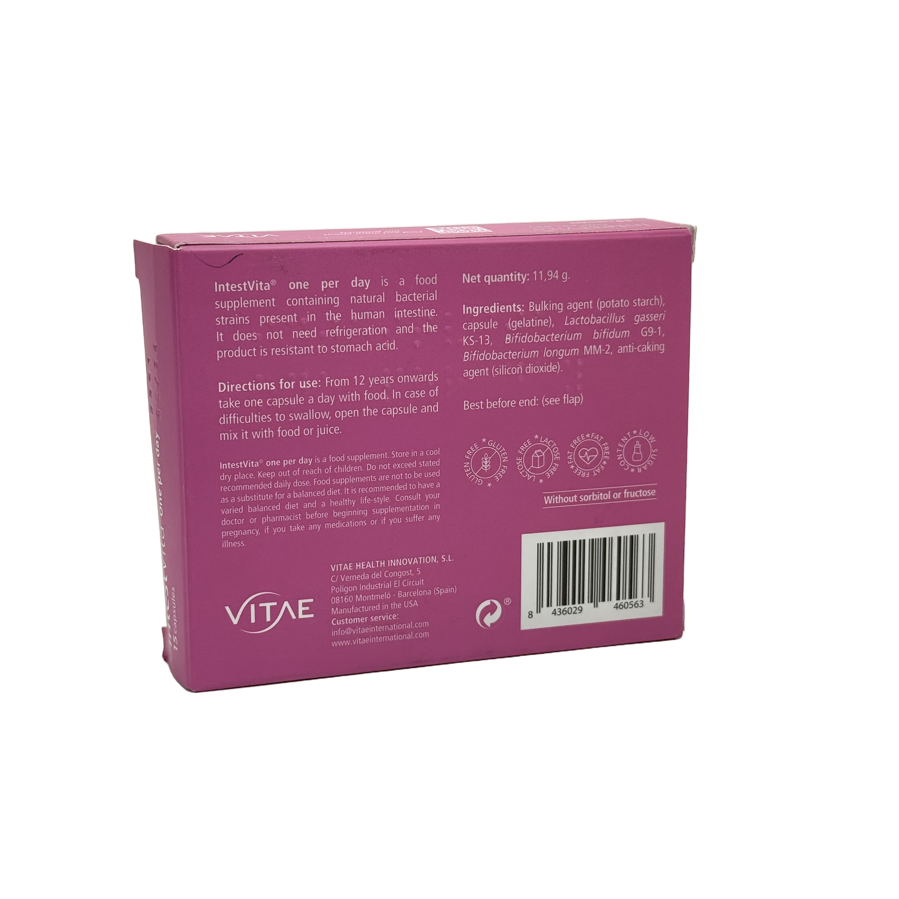 Intestvita One Per Day 15 Capsules - انتيستفيتا ون بير داي 15 كبسولة
