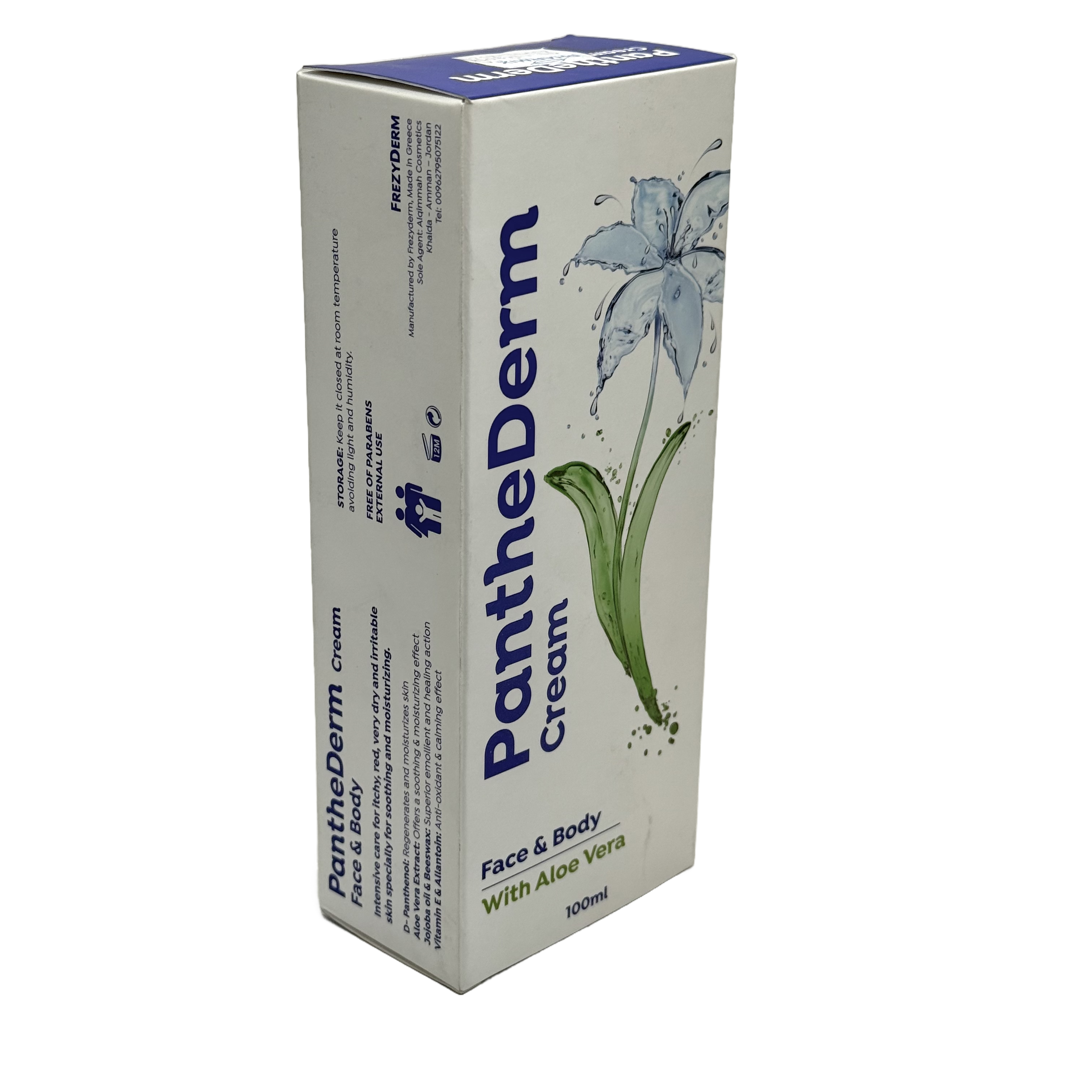 Frezyderm PantheDerm Face & Body Moisturising Cream 100ml فريزيديرم بانثي ديرم كريم مرطب للوجه والجسم 100 مل