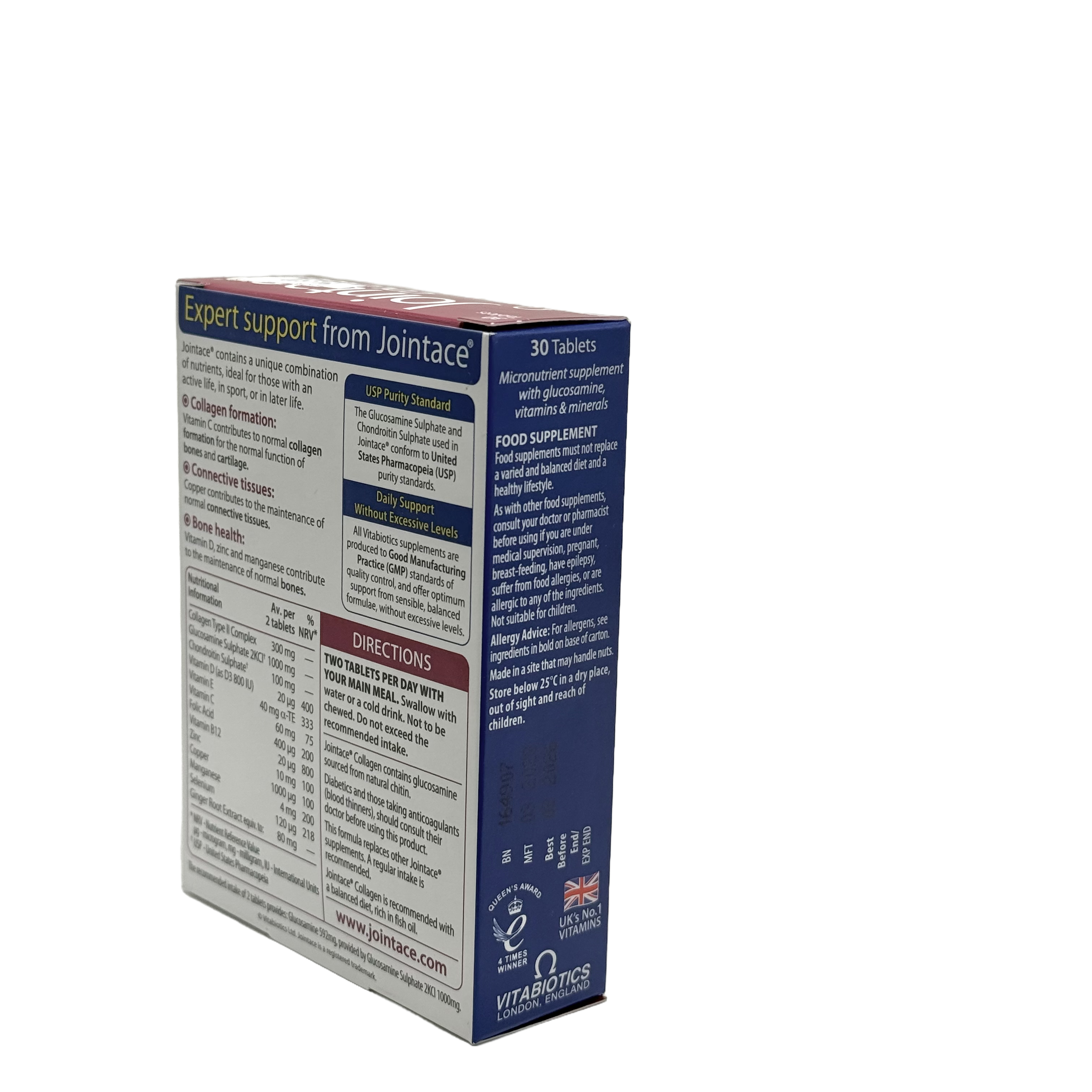 Vitabiotics Jointace Collagen 30 Tablets - فيتابيوتكس جوينتيس كولاجين 30 قرص