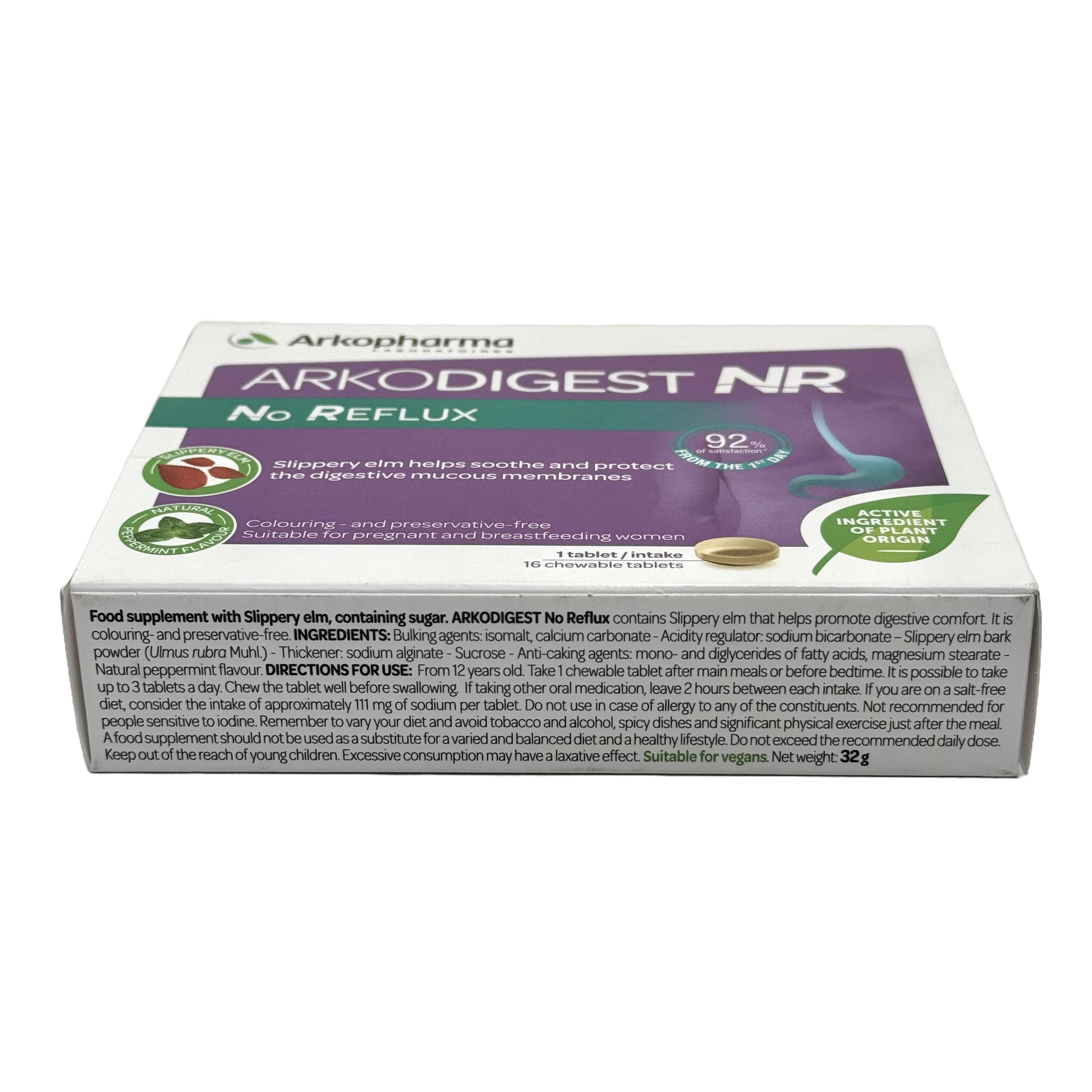 Arkopharma Arkodigest No Reflux 16 Chewable Tablets - أركوفارما أركودايجست نو ريفلوكس 16 قرص للمضغ