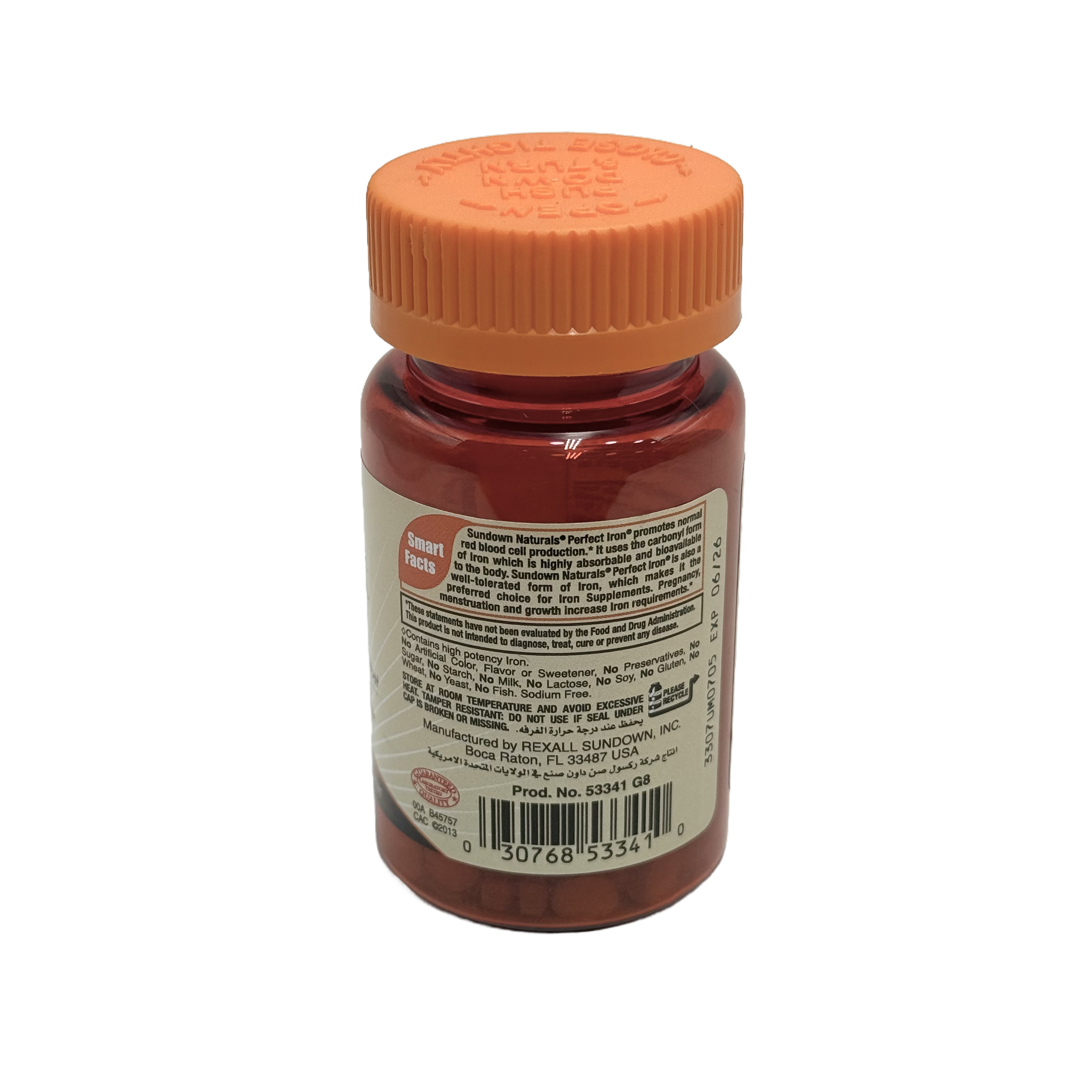 Sundown Perfect Iron 25 mg 100 Tablet - سن داون بيرفكت آيرون 25 ملغ 100 قرص