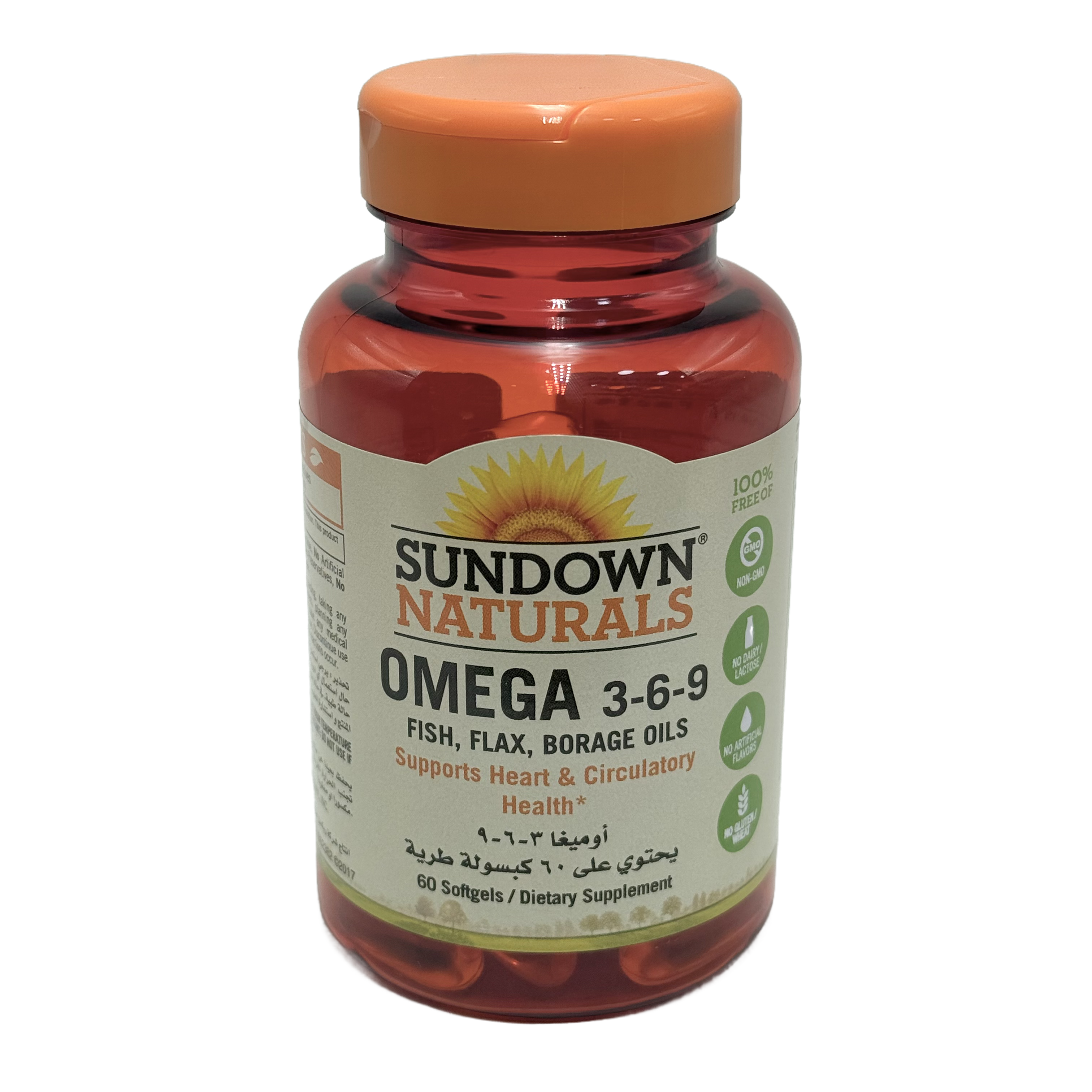 Sundown Naturals Omega 3-6-9 60 Caps - سن داون ناتشرالز أوميغا 3-6-9 60 كبسولة