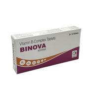 Binova Vitamin B-Complex Tablet 30 Tablets - بنوفا فيتامين ب كومبلكس 30 قرص