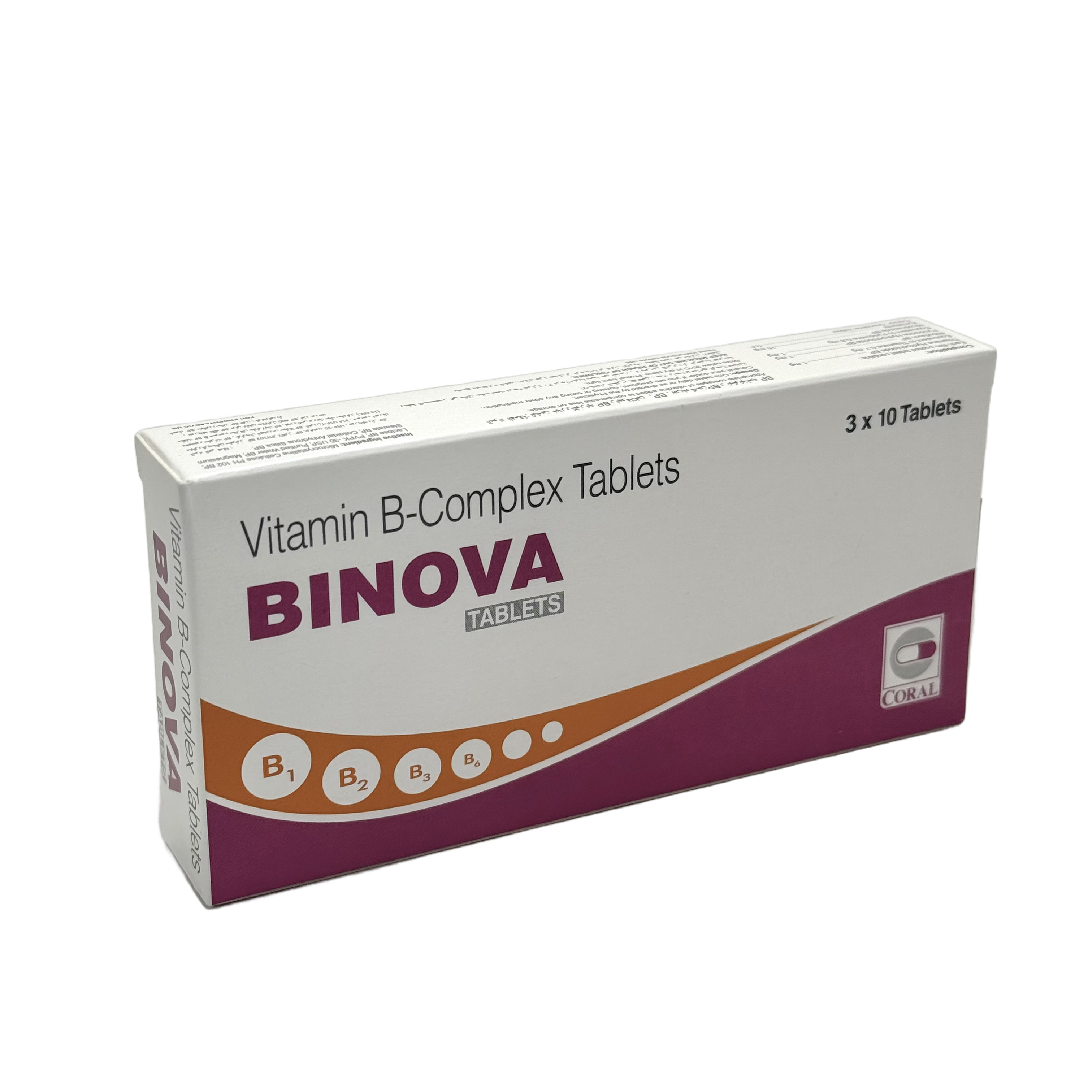 Binova Vitamin B-Complex Tablet 30 Tablets - بنوفا فيتامين ب كومبلكس 30 قرص