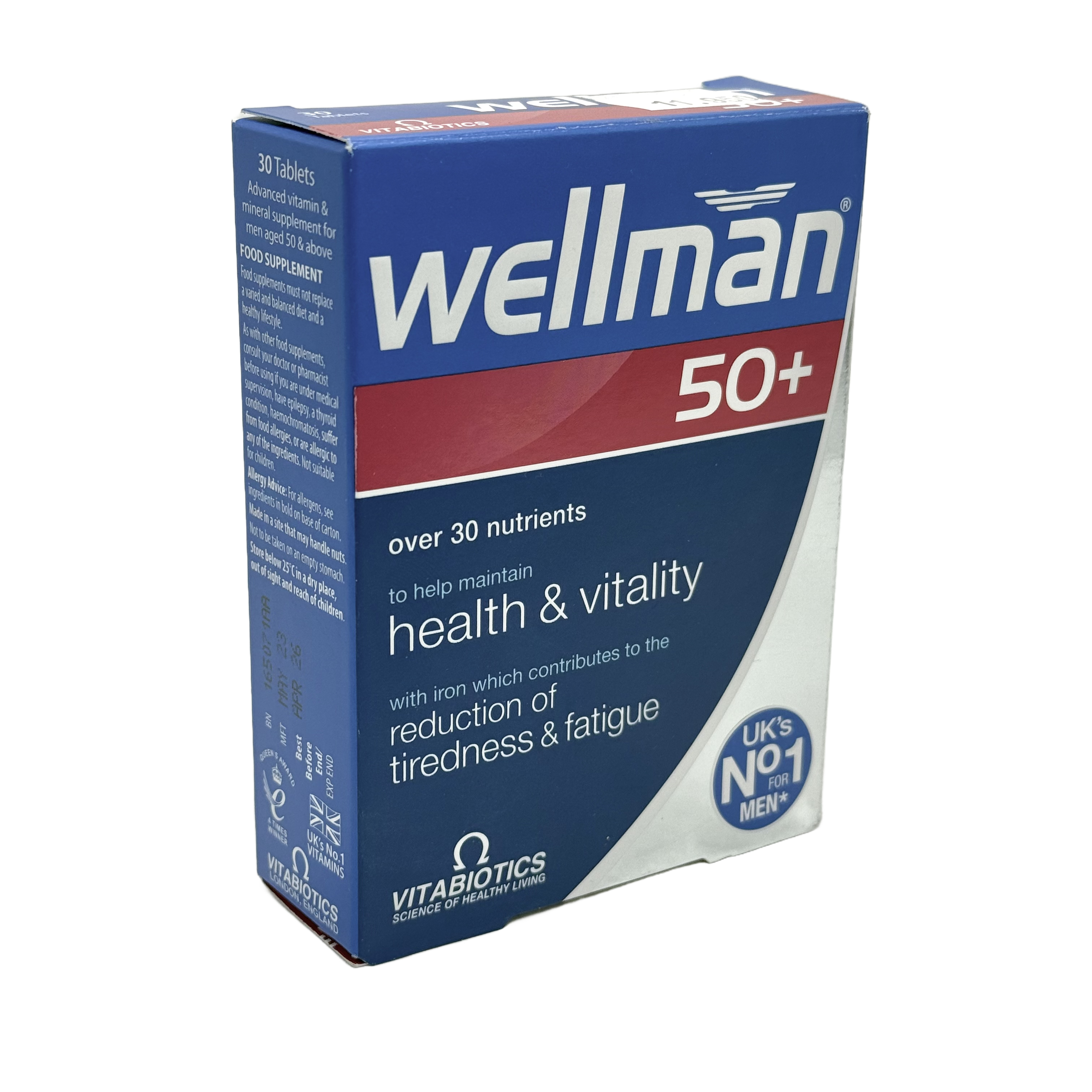 Vitabiotics Wellman 50+ 30 Tablets - فيتابيوتيكس ويلمان 50+ 30 قرص