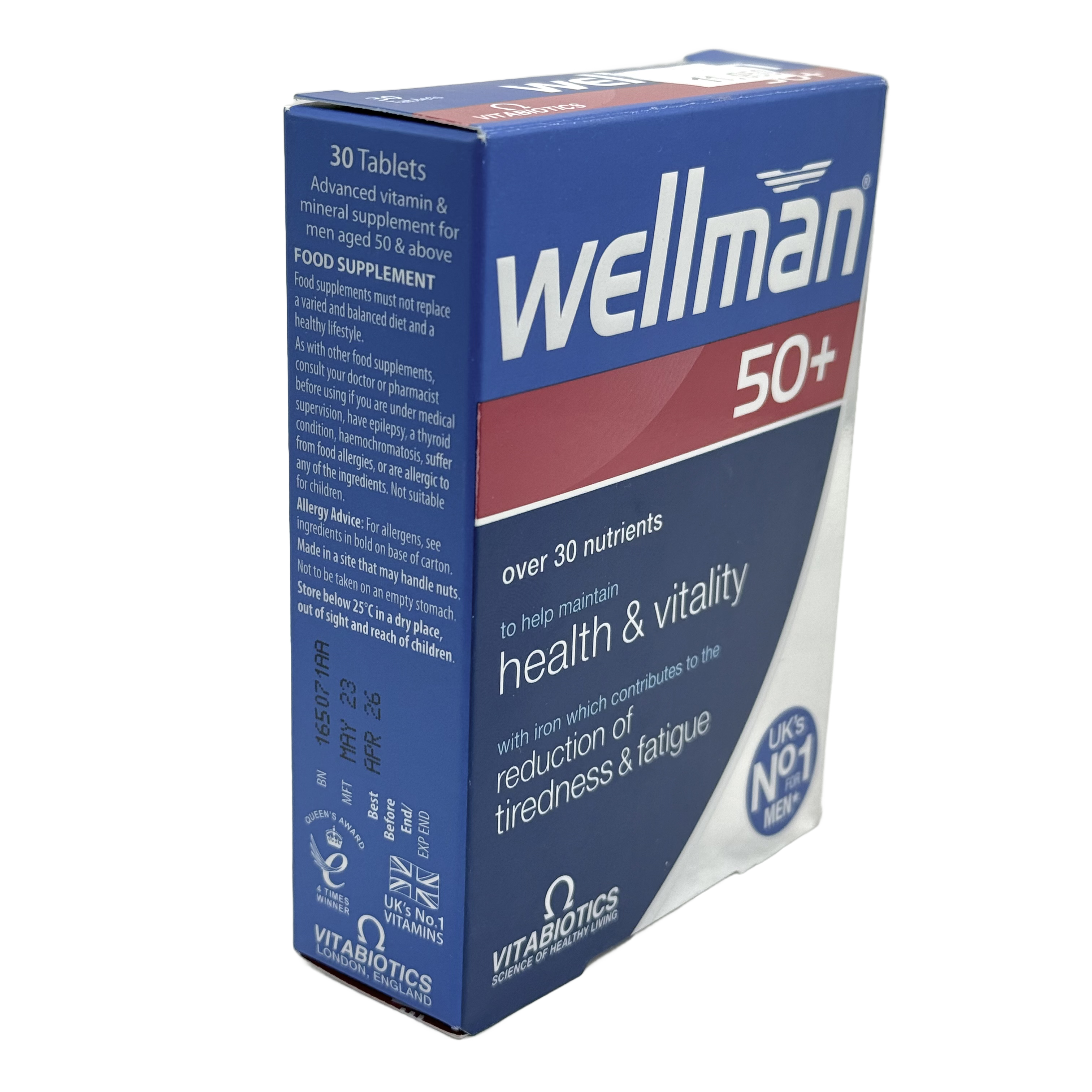 Vitabiotics Wellman 50+ 30 Tablets - فيتابيوتيكس ويلمان 50+ 30 قرص