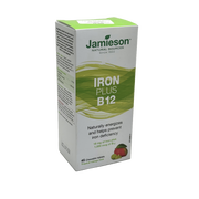 Jamieson Iron + Vitamin B12 Chewable 45 Tablets - جاميسون آيرون + فيتامين ب12 أقراص مضغ 45 قرص