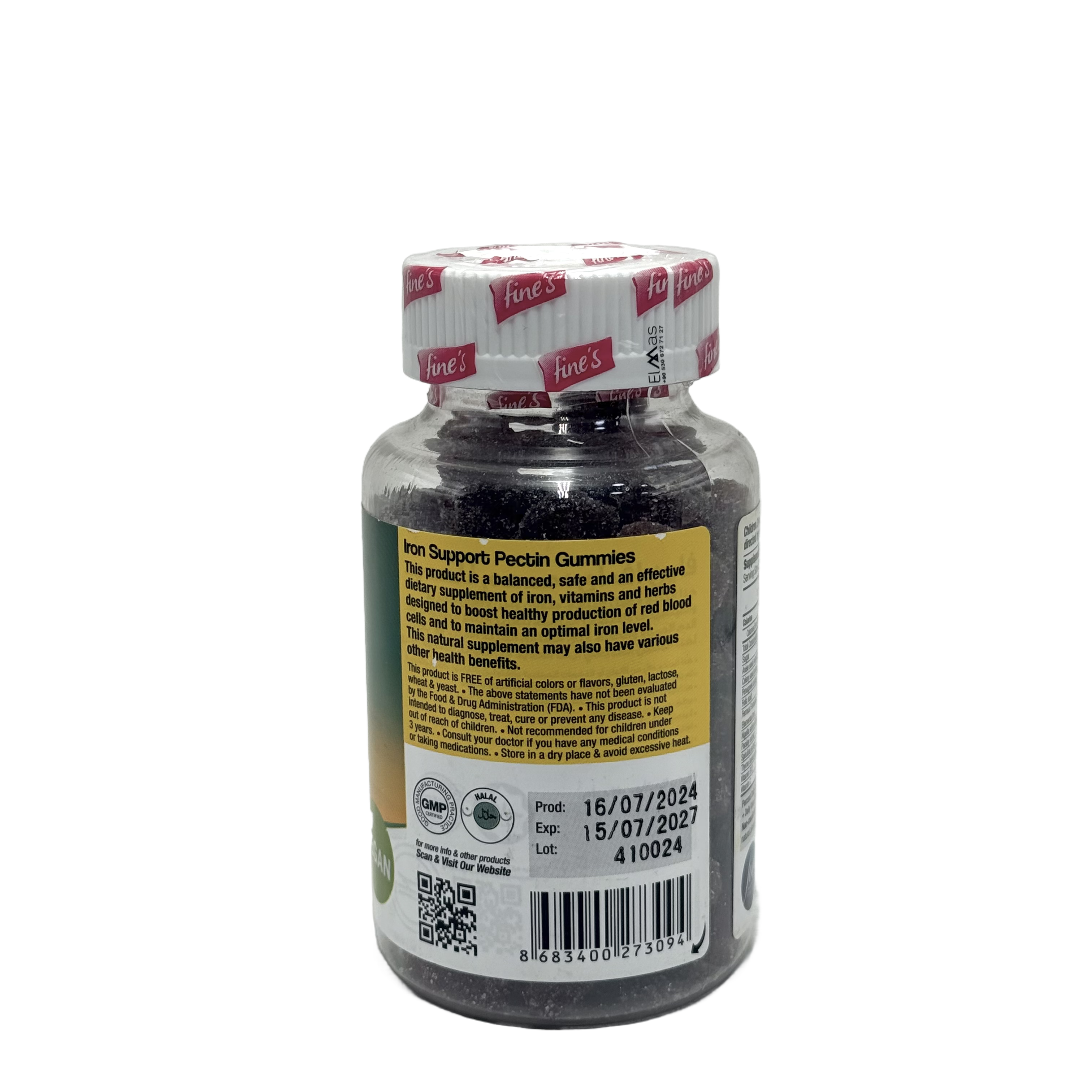 Fines Fe+ Iron Support 60 Gummies - فاينز في بلس آيرون سبورت 60 علكة
