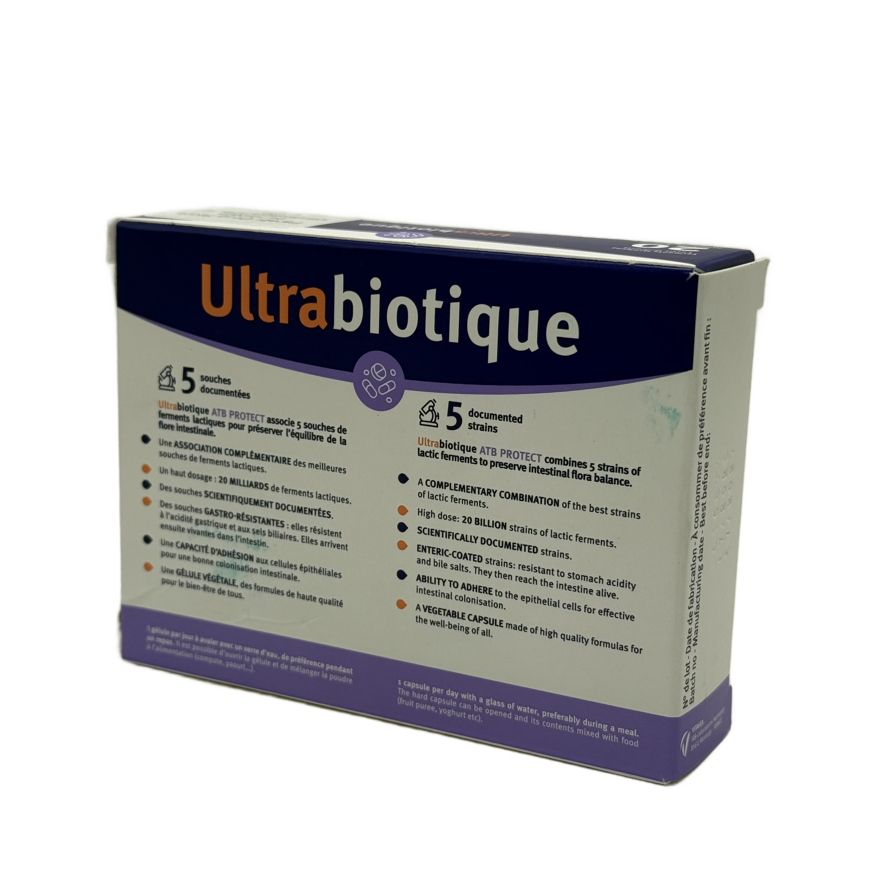 Ultrabiotique ATB Protect 20 Billion CFU 10 Capsules - ألترا بايوتيك ايه تي بي بروتكت 20 مليار وحدة 10 كبسولات