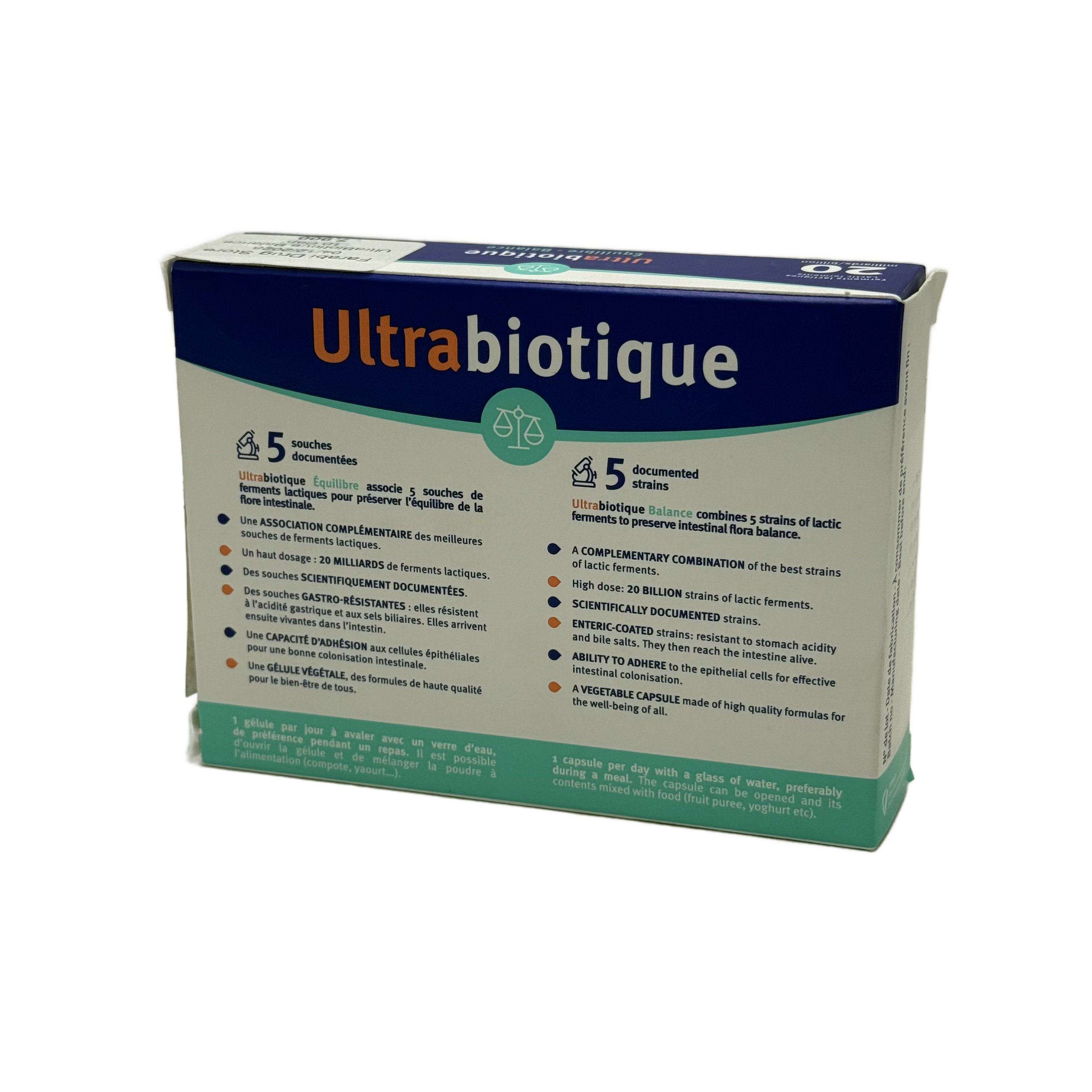 Ultrabiotique Équilibre Balance 20 Billion CFU 10 Capsules - ألترا بايوتيك إكويلبر توازن 20 مليار وحدة 10 كبسولات