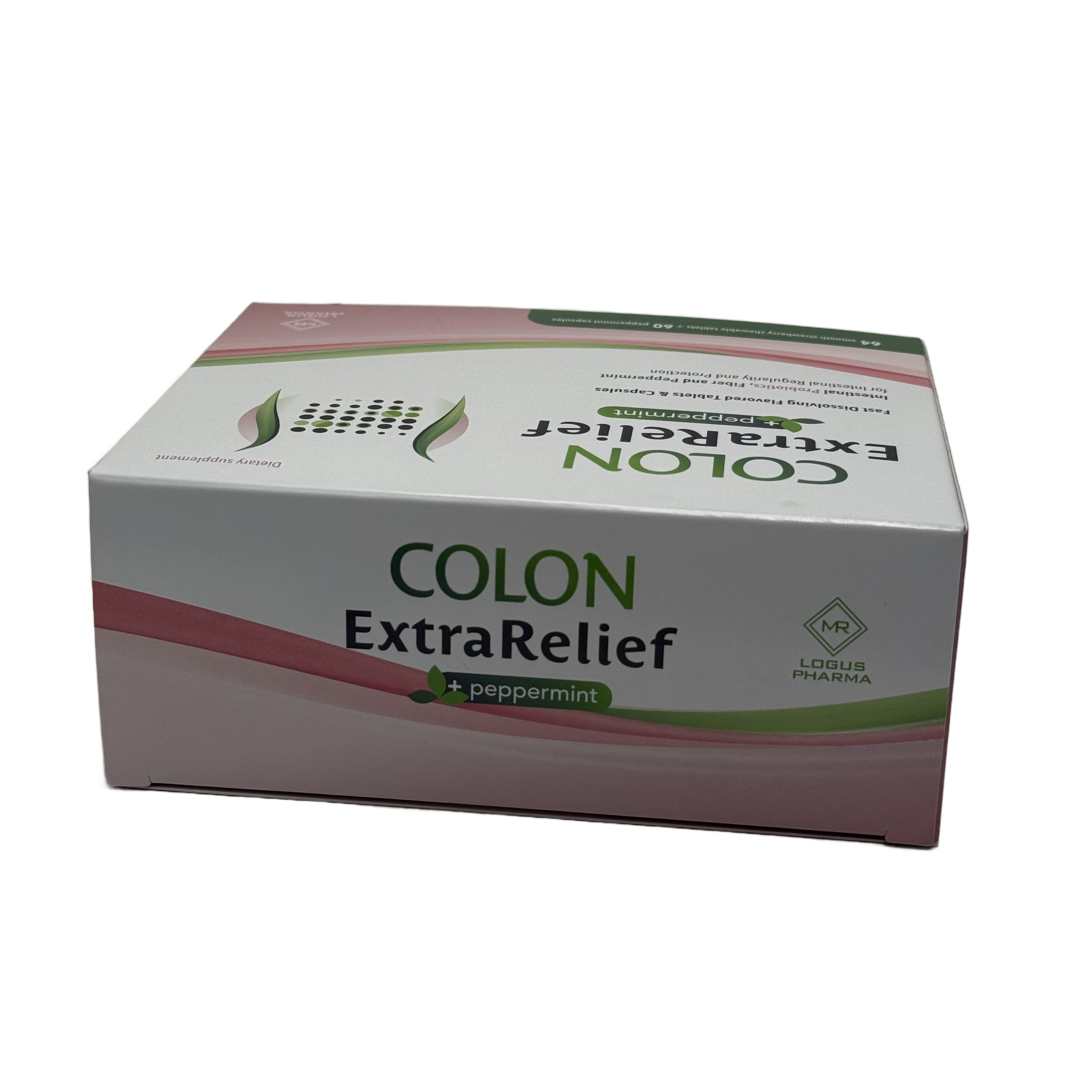 Colon Extra Relief 64 Chewable Tablets + 60 Peppermint Capsules - كولون إكسترا ريليف 64 قرص مضغ + 60 كبسولة نعناع