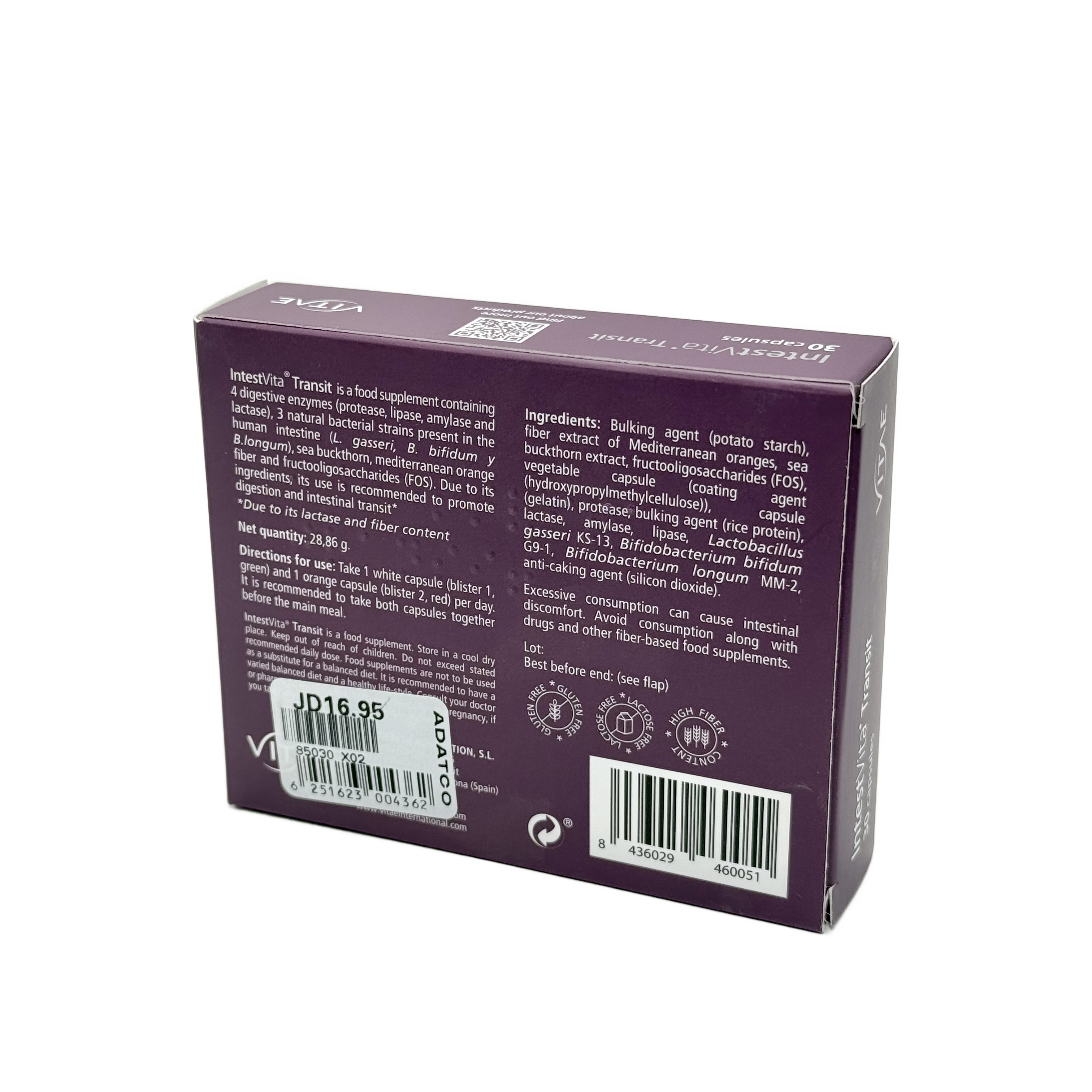 Intestvita Transit 30 Capsules - إنتستفيتا ترانزيت 30 كبسولة