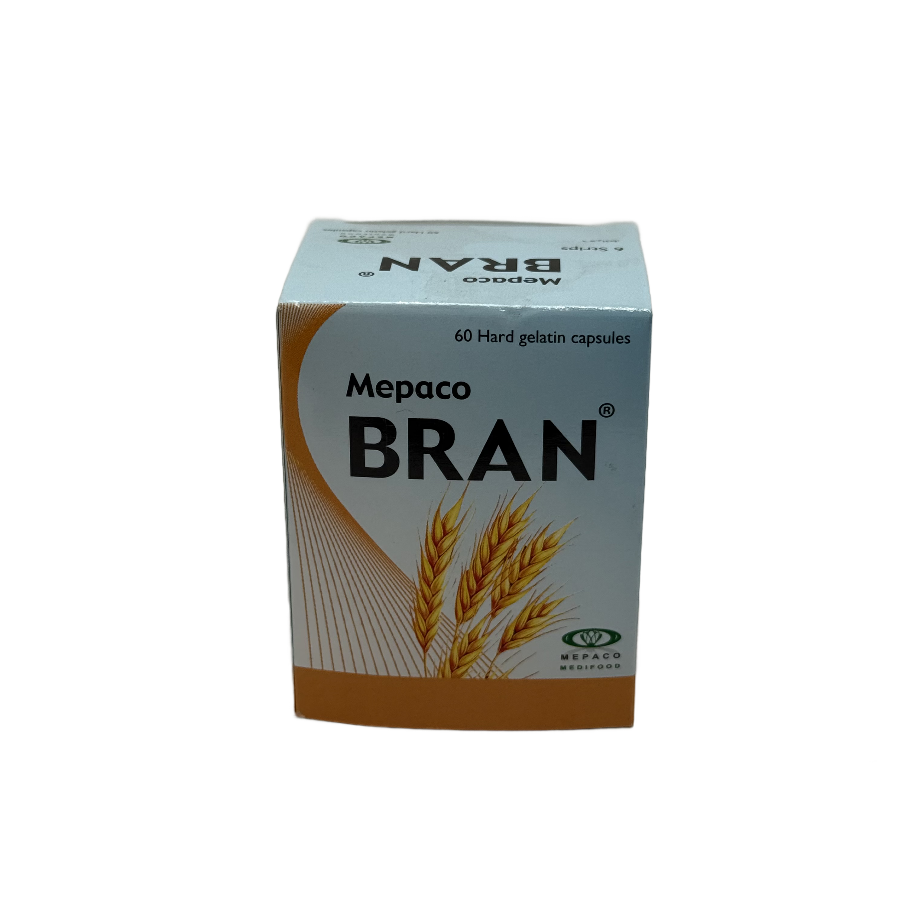 Mepaco Bran Digestive Support 60 Capsules - ميباكو بران لدعم الهضم 60 كبسولة