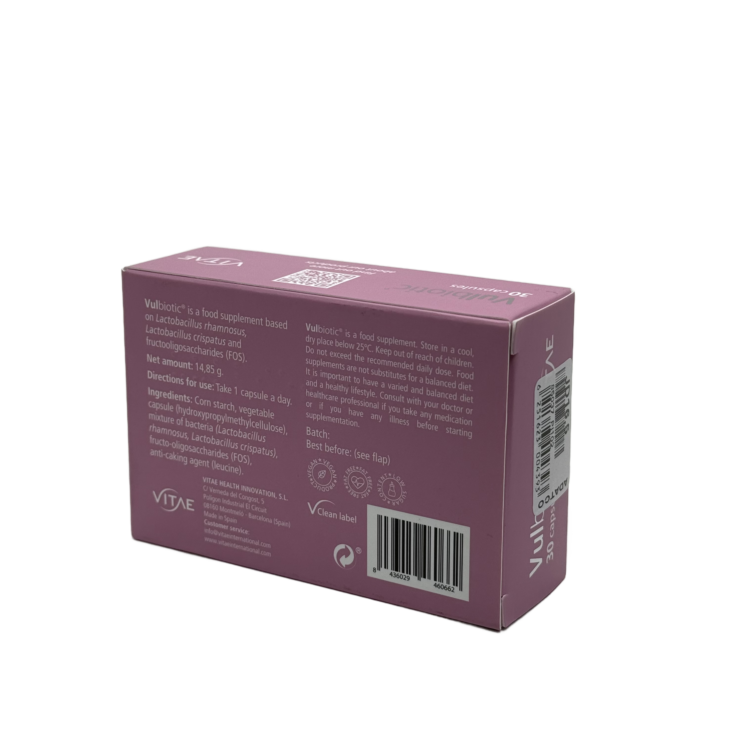 Vulbiotic 30 Capsules - فالبايوتيك 30 كبسولة
