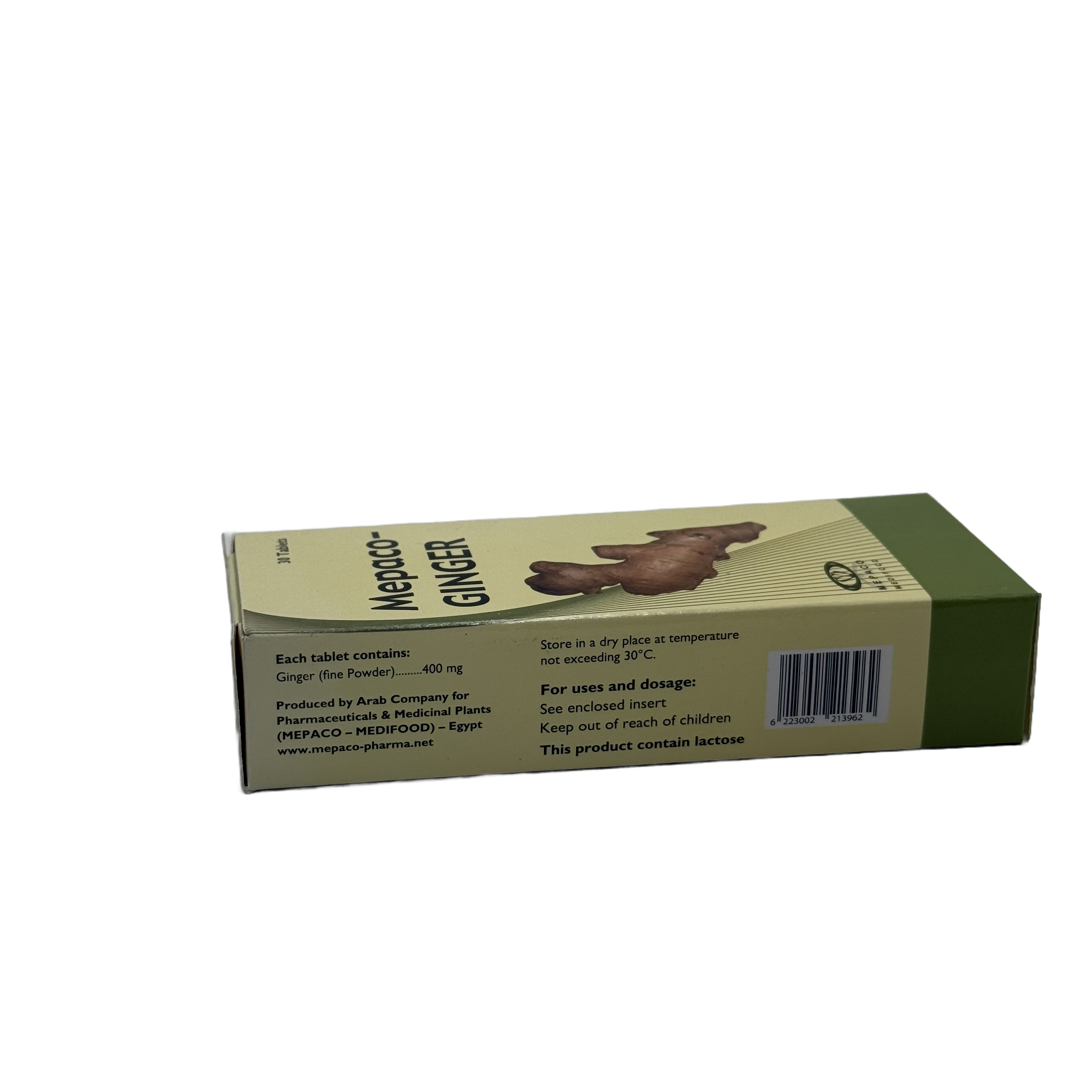 Mepaco-Ginger 400mg 30 Tablets - ميباكو زنجبيل 400 ملغ 30 قرص