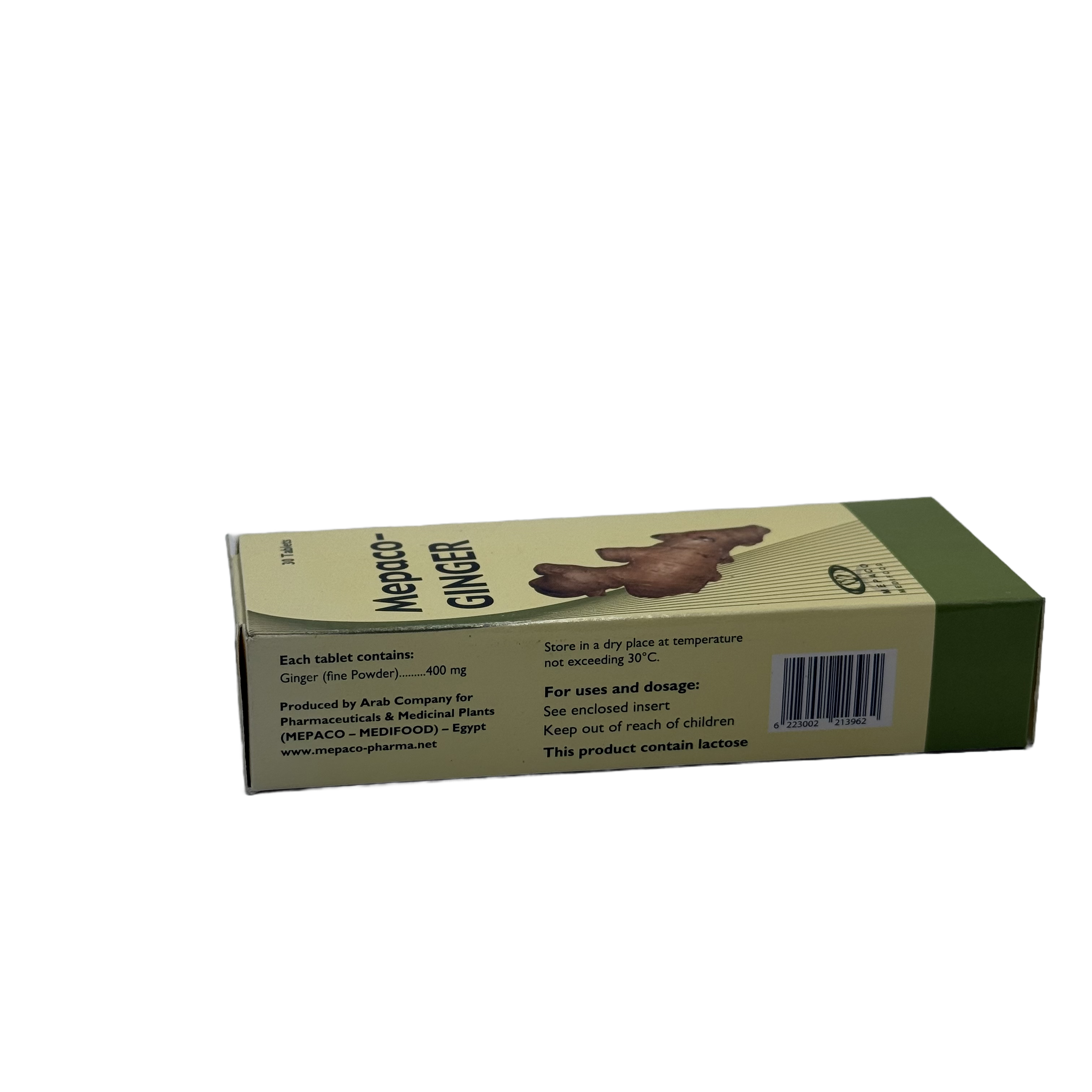 Mepaco-Ginger 400mg 30 Tablets - ميباكو زنجبيل 400 ملغ 30 قرص