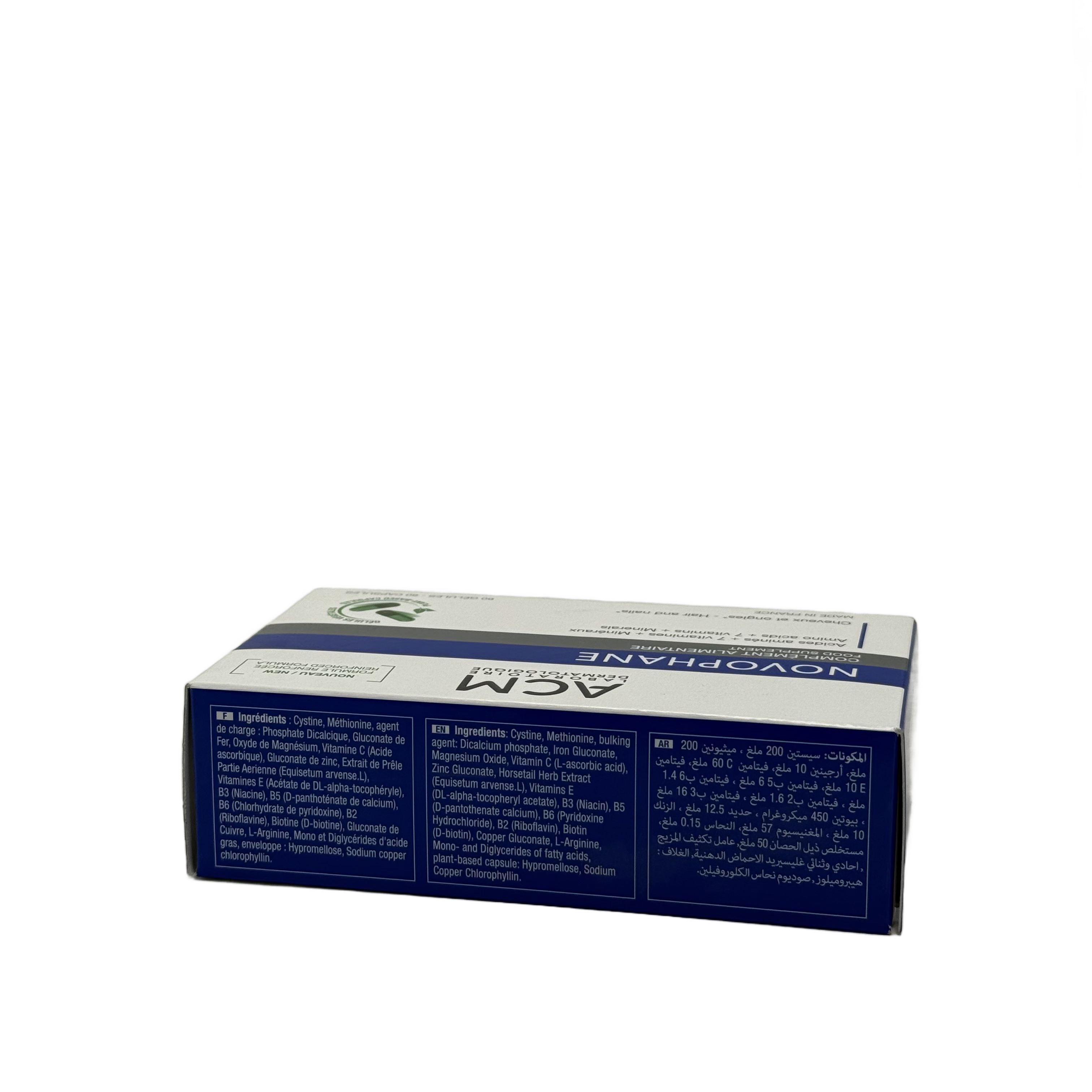 ACM Novophane Hair And Nail Vitamins 60 Capsules - ايه سي ام نوفوفان فيتامينات الشعر والاظافر 60 كبسولة