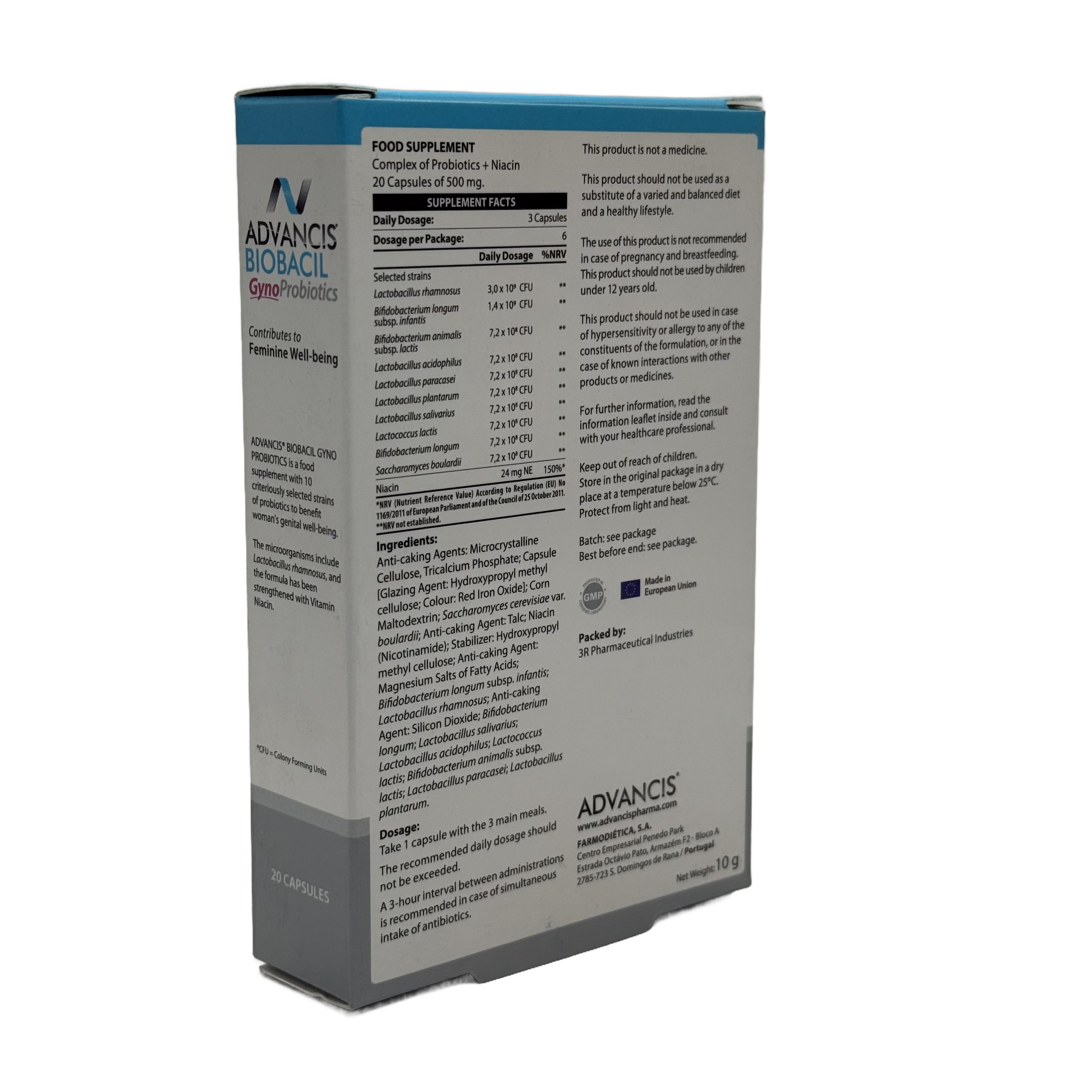 Advancis Biobacil Probiotics 20 Capsules - أدفانسيس بيوبيسيل بروبيوتيك 20 كبسولة