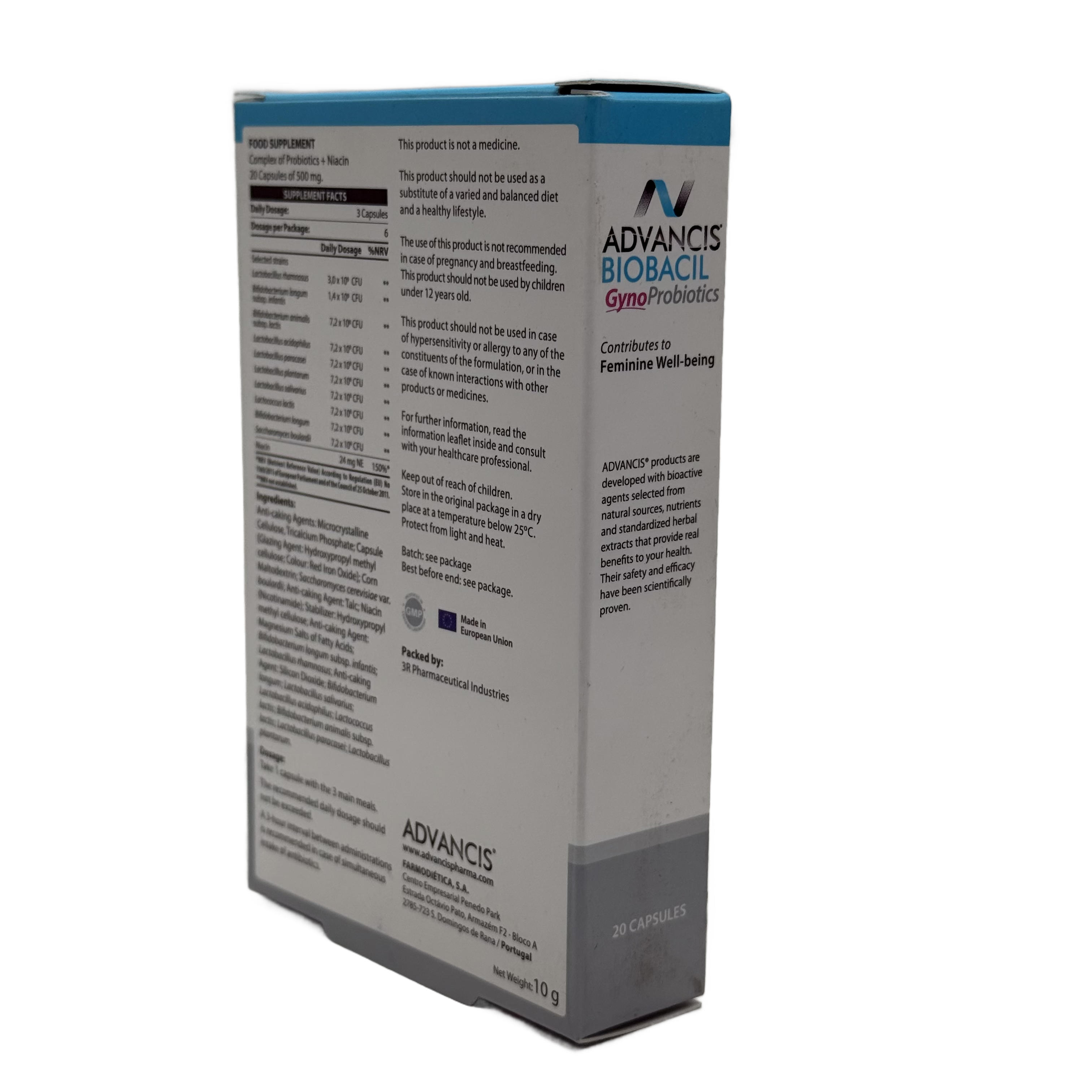 Advancis Biobacil Probiotics 20 Capsules - أدفانسيس بيوبيسيل بروبيوتيك 20 كبسولة