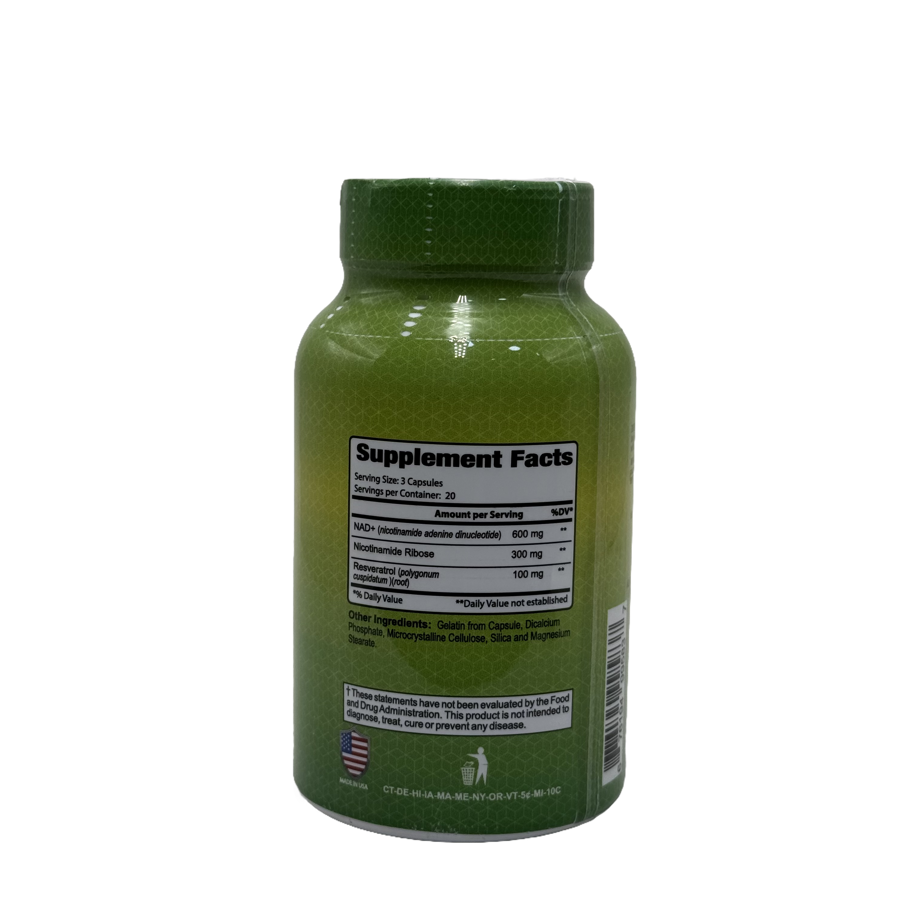 ALFA NAD+ PLUS RESVERATROL 60 Capsules - الفا ناد بلس ريسفيراترول 60 كبسولة