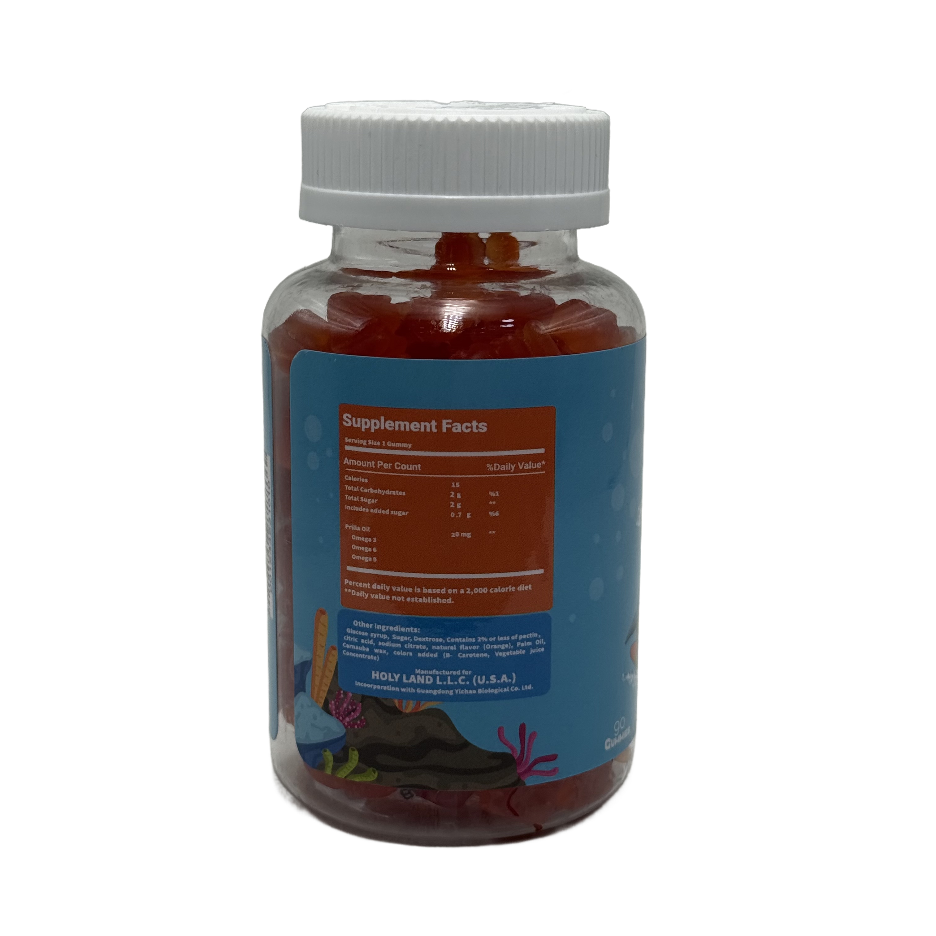 HOLY LAND Super Gummy Omega 3-6-9 + DHA 90 Gummies - هولي لاند سوبر جامي أوميغا 3 6 9 مع دي اتش ايه 90 حبة جامي