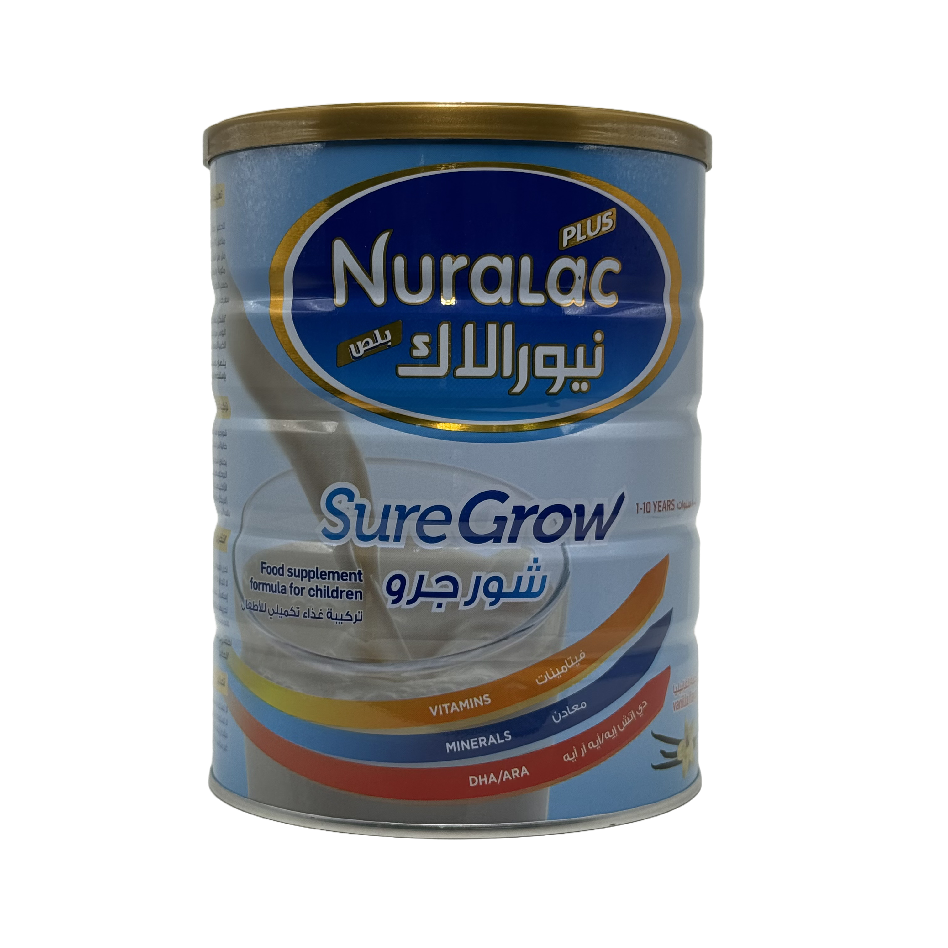Nuralac Plus Sure Grow Vanilla Milk 900g - نورالاك بلس شور جرو حليب فانيليا 900 غرام