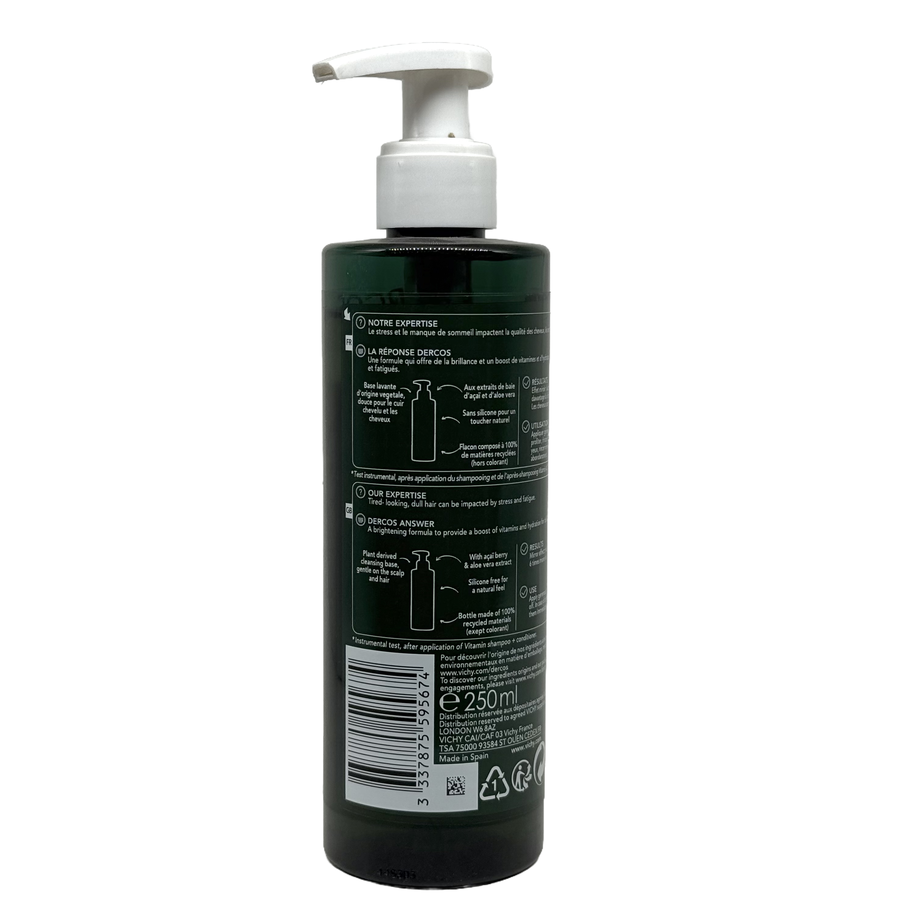 Vichy Dercos Nutrients Vitamin A.C.E Shine Shampoo 250ml - فيشي ديركوس نيوترينتس فيتامين ايه سي اي شامبو لمعان 250 مل