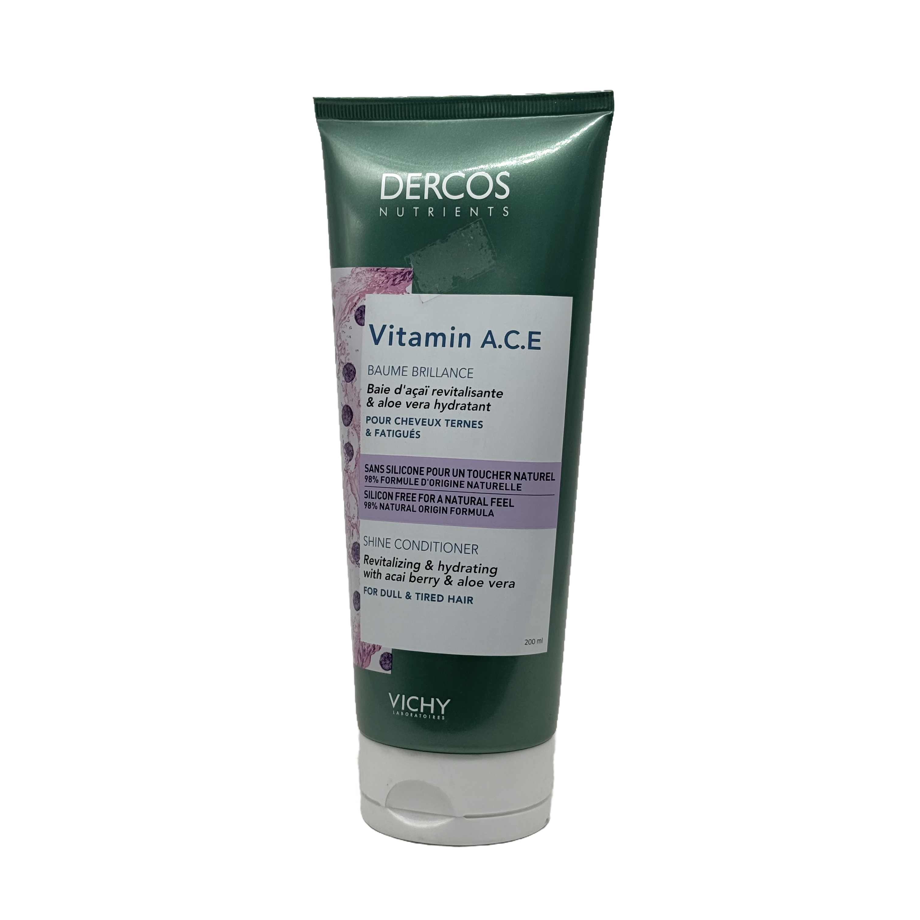 Vichy Dercos Nutrients Vitamin A.C.E Shine Conditioner 250ml - فيشي ديركوس نيوترينتس فيتامين ايه سي اي بلسم لمعان 250 مل