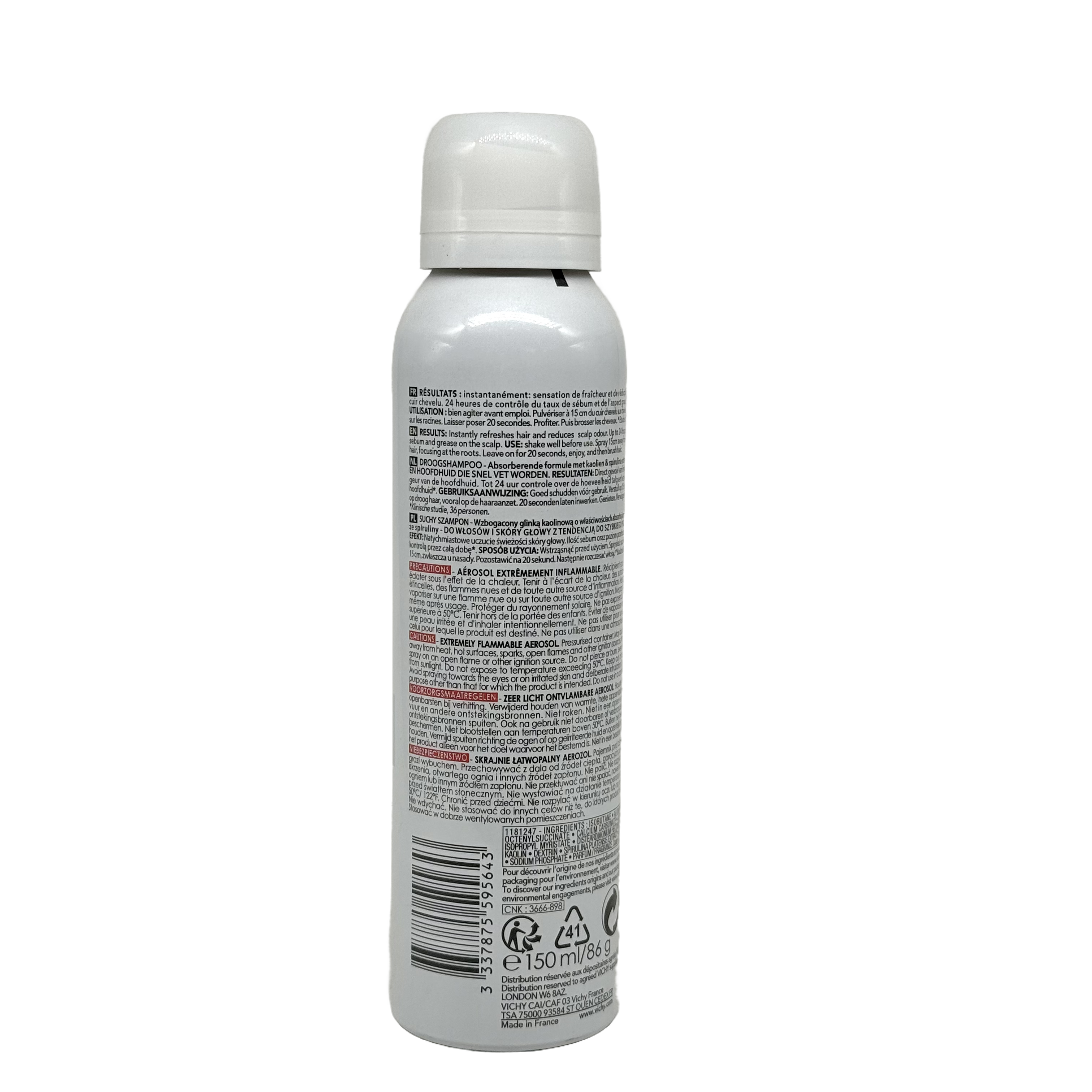 VICHY Dercos Nutrients Detox Dry Shampoo 150ml - فيشي ديركوس نيوترينتس ديتوكس شامبو جاف 150 مل
