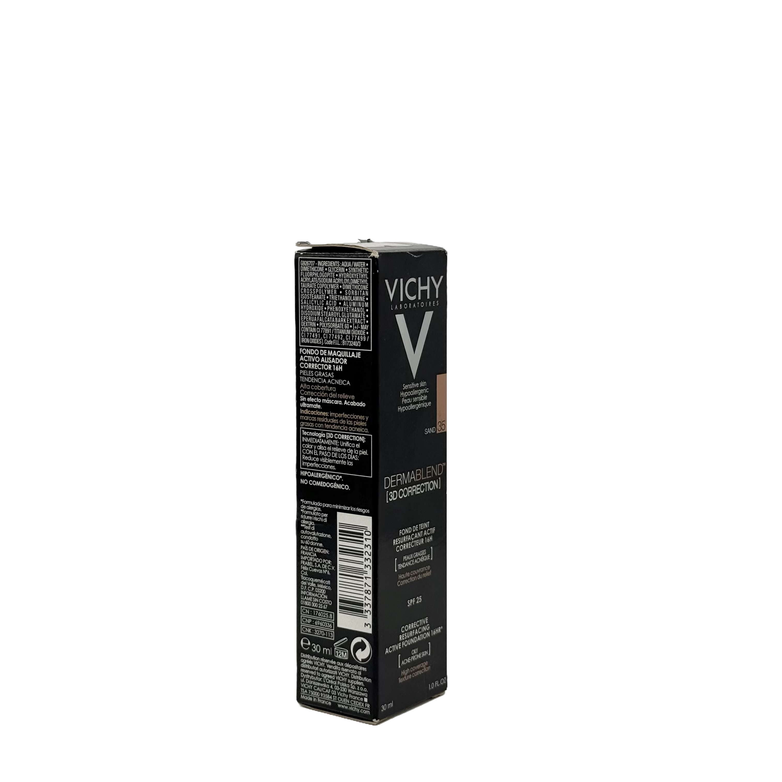 Vichy Dermablend 3D Correction 35 Sand Foundation 30ml - فيشي ديرمابلند 3 دي كوركشن فاونديشن درجة 35 ساند 30 مل