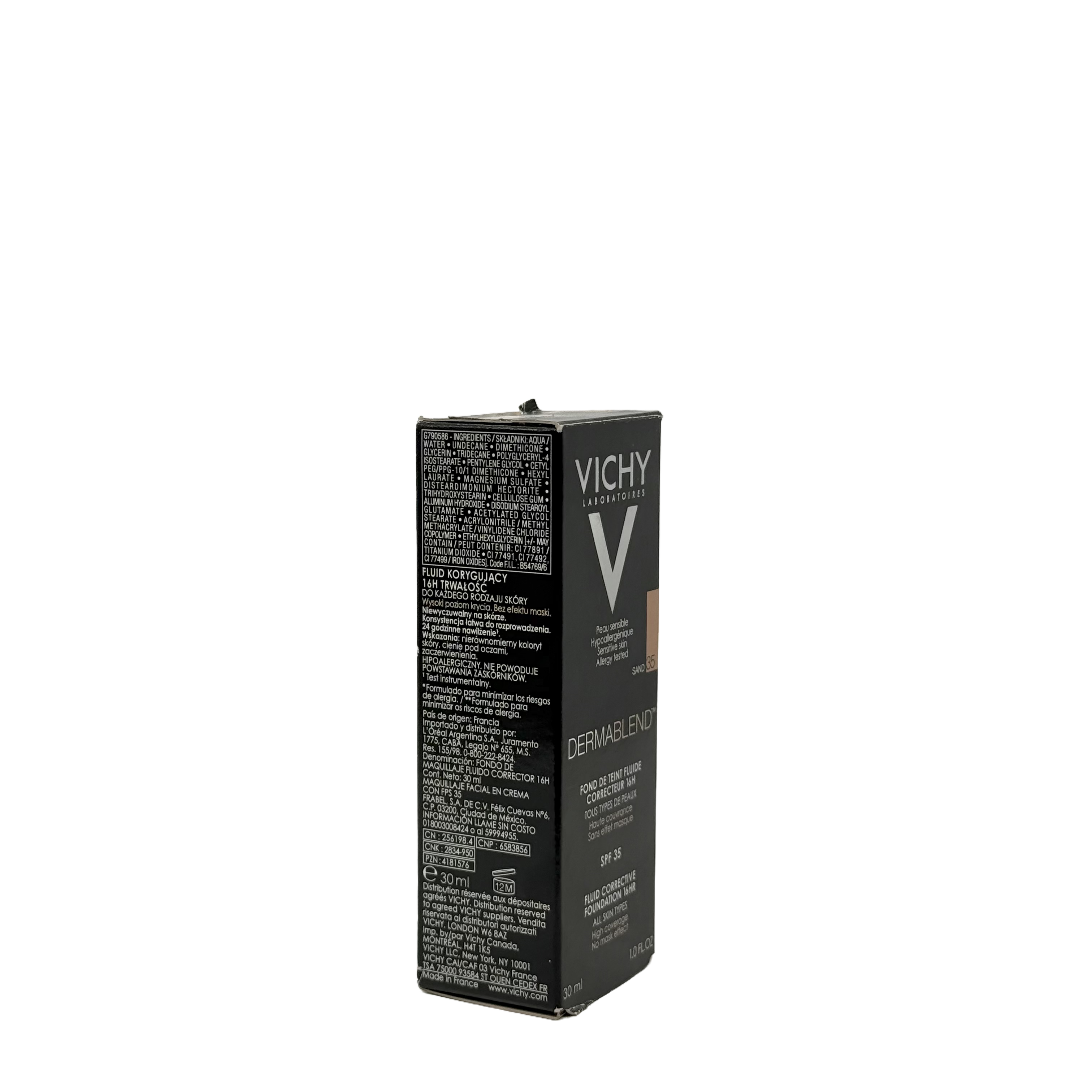 Vichy Dermablend 3D Fluid Corrective Foundation SPF35 30ml فيشي ديرمابلند 3 دي فلويد فاونديشن مصحح SPF35 30 مل