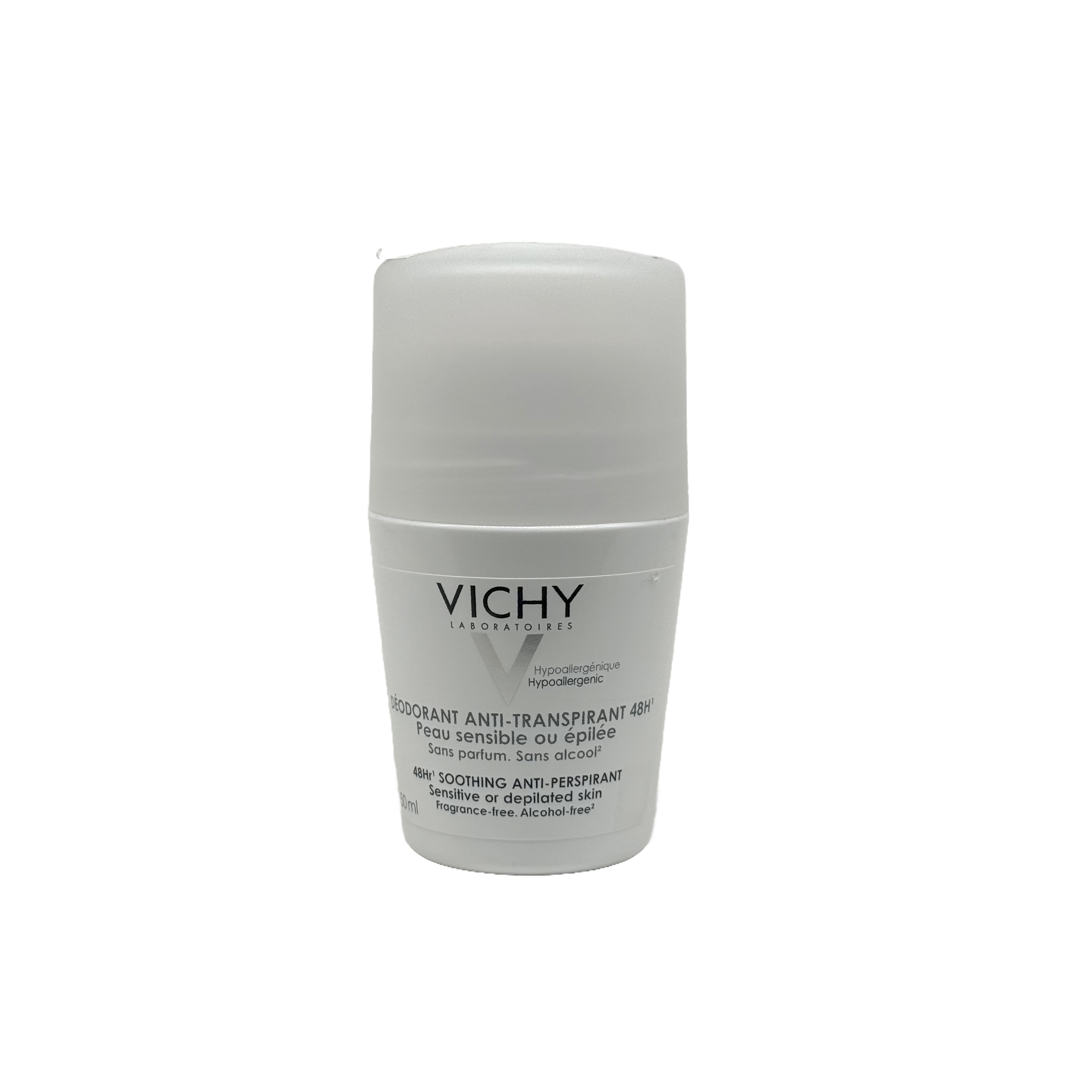 Vichy 48H Soothing Anti-Perspirant Roll-On Sensitive Skin 50ml - فيشي مزيل تعرق رول أون مهدئ لمدة 48 ساعة للبشرة الحساسة 50 مل
