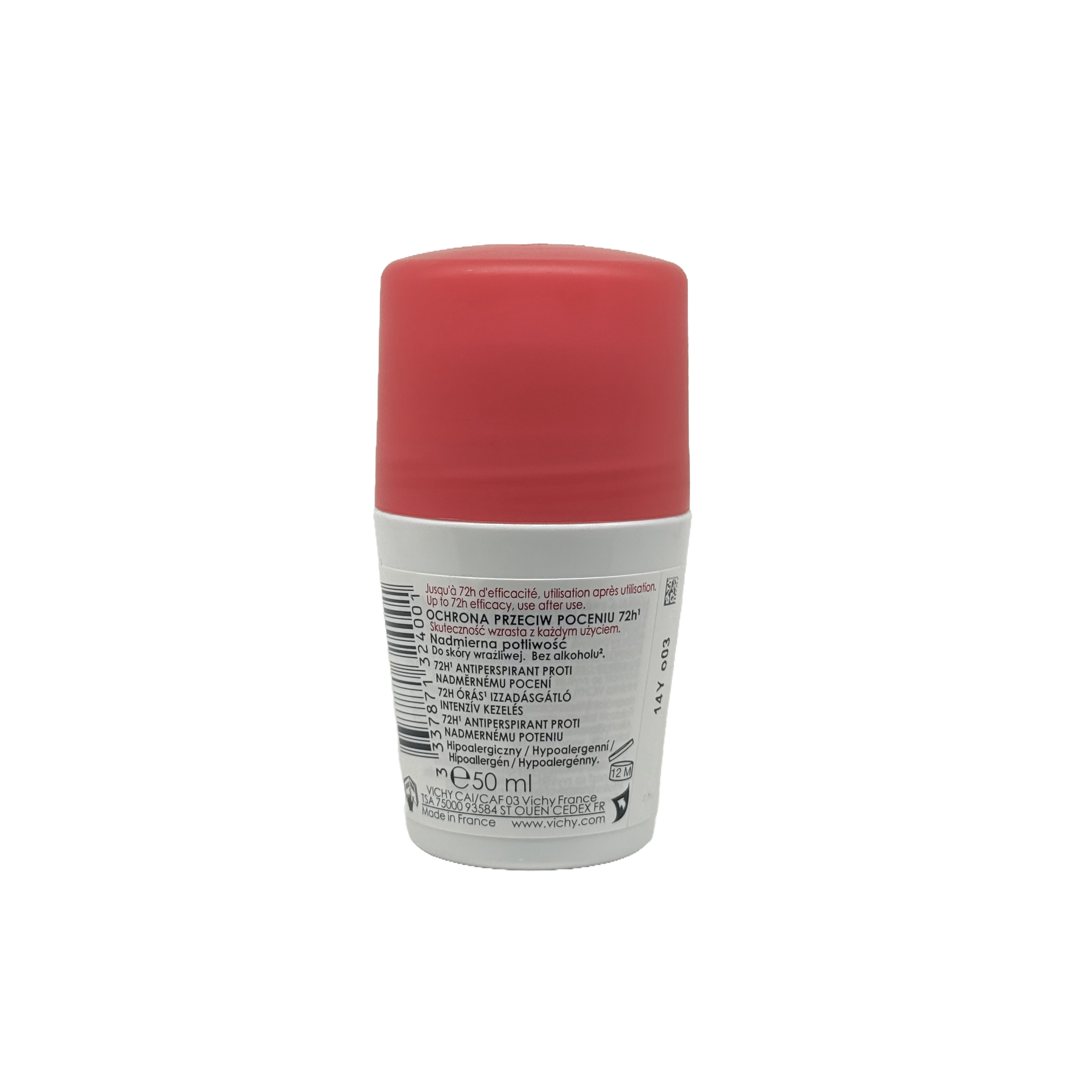 Vichy Stress Resist Anti-Perspirant Roll-On 72H 50ml - فيشي ستريس ريزست مزيل تعرق رول أون 72 ساعة 50 مل