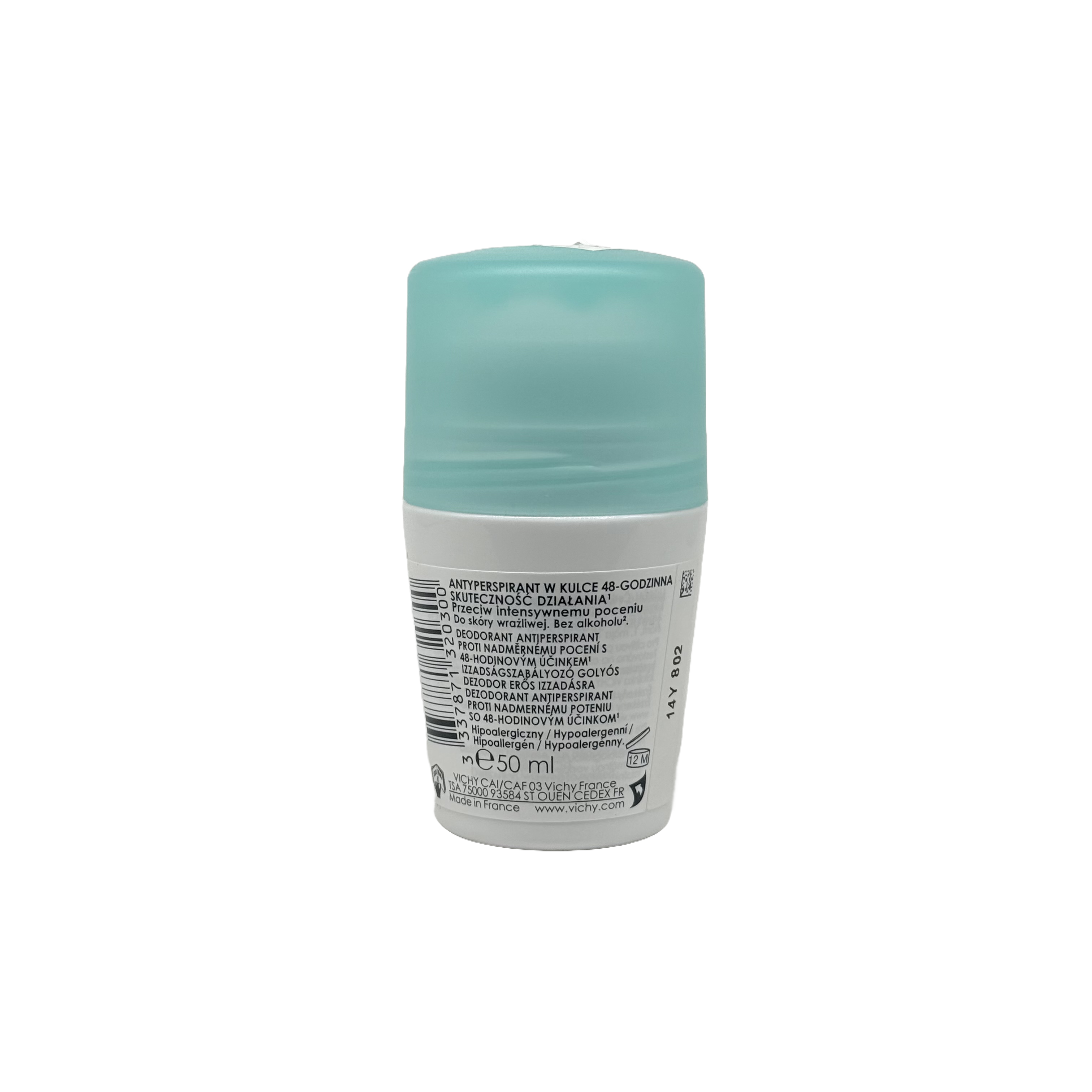 Vichy Intensive 48HR Roll-On Antiperspirant Deodorant 50ml - فيشي مزيل تعرق رول أون مكثف 48 ساعة 50 مل