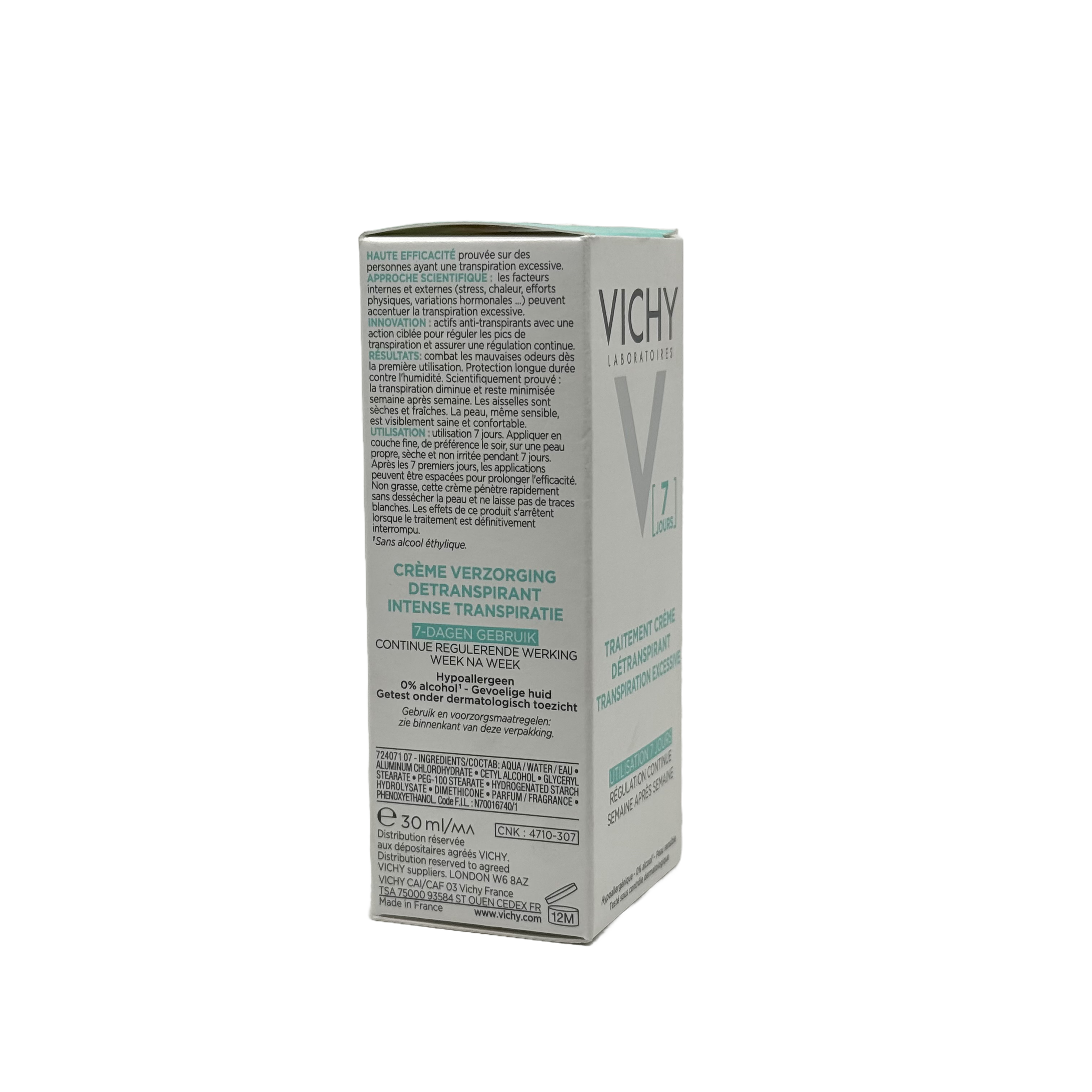 Vichy Detranspirant Anti-Perspirant 7 Day Treatment Cream 30ml - فيشي ديتراسبيرانت كريم مضاد للتعرق علاج 7 أيام 30 مل