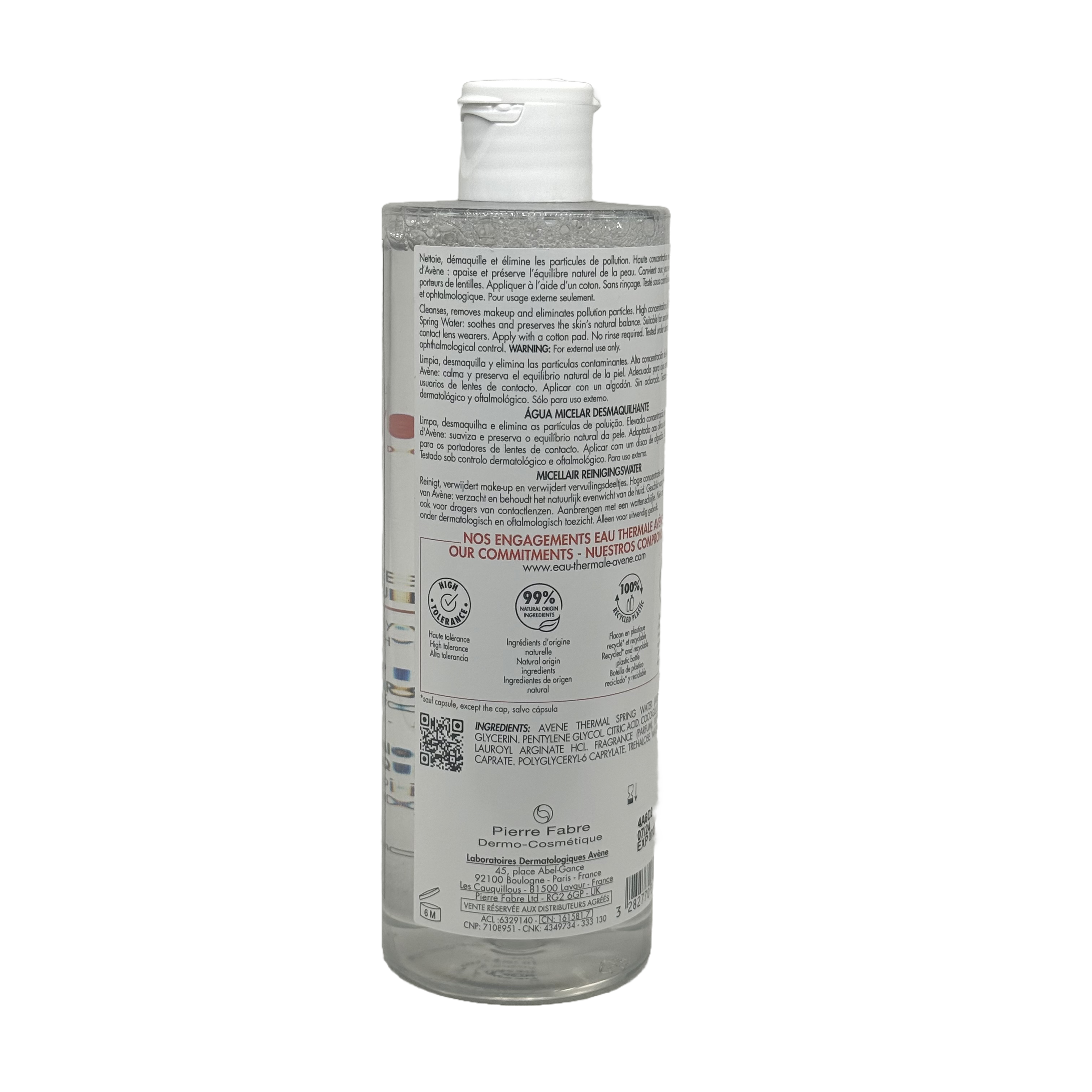 Avene Makeup Removing Micellar Water 400ml  - افين ماء ميسيلار لإزالة المكياج 400 مل