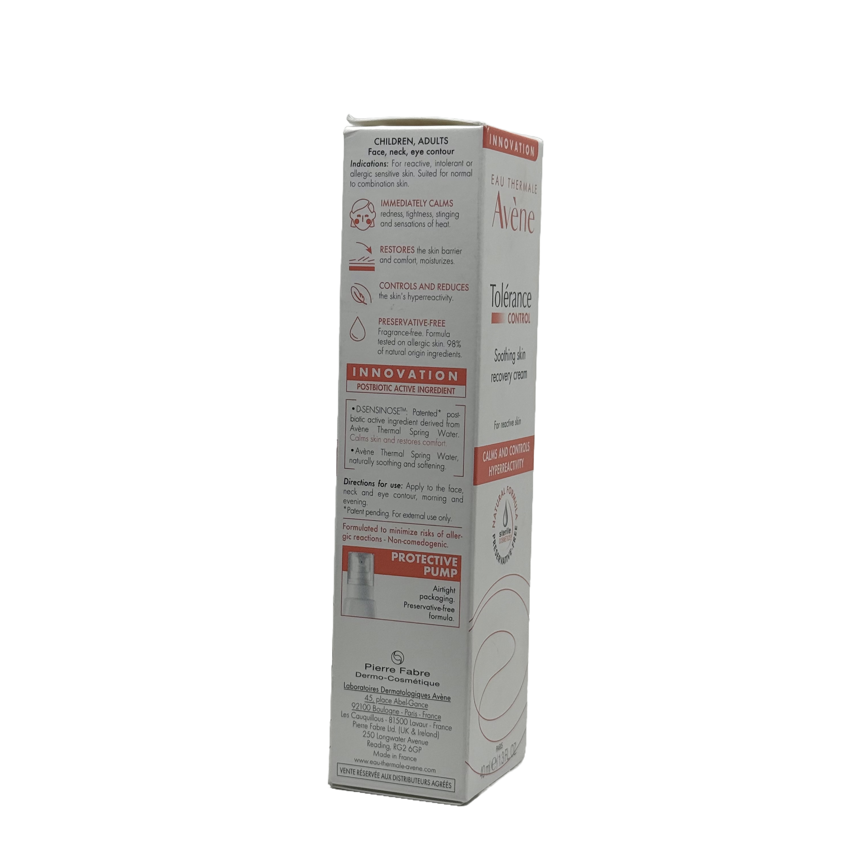 Avene Tolerance Control Soothing Skin Recovery Cream 40ml - افين توليرانس كنترول كريم مهدئ لاستعادة توازن البشرة 40 مل