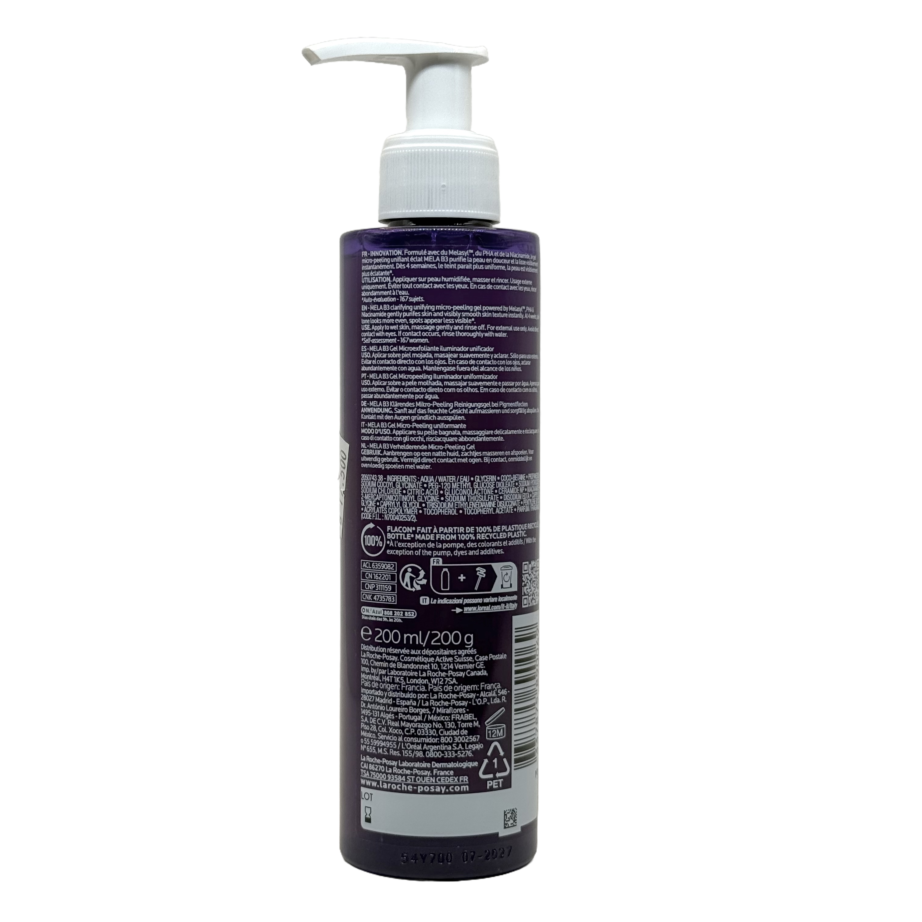 La Roche Posay Mela B3 Micro Peeling Gel 200ml - لاروش بوزيه ميلا بي 3 جل مقشر ومنظف 200 مل