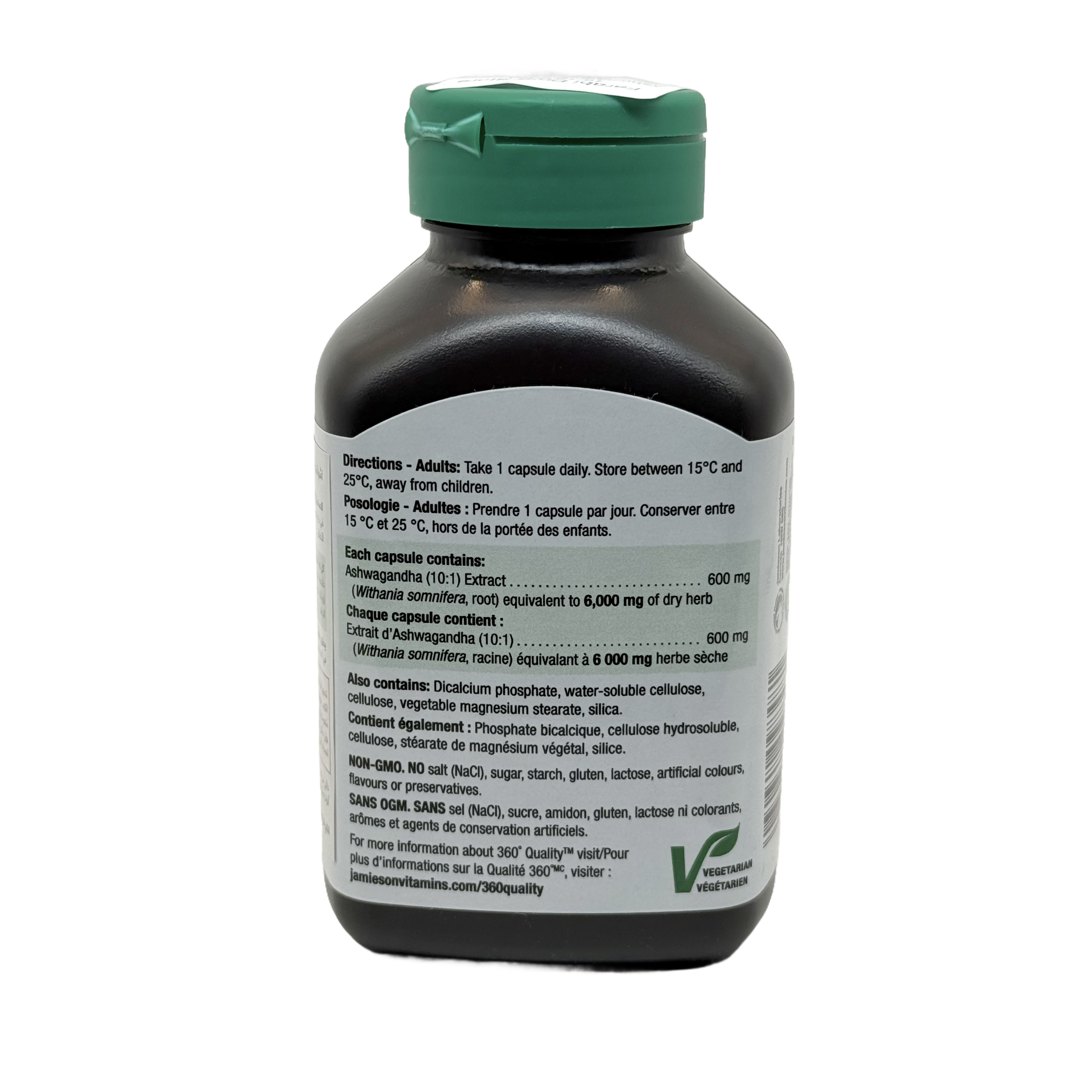 Jamieson Ashwagandha 6000 mg 60 Capsules - جاميسون أشواغاندا 6000 ملغ 60 كبسولة