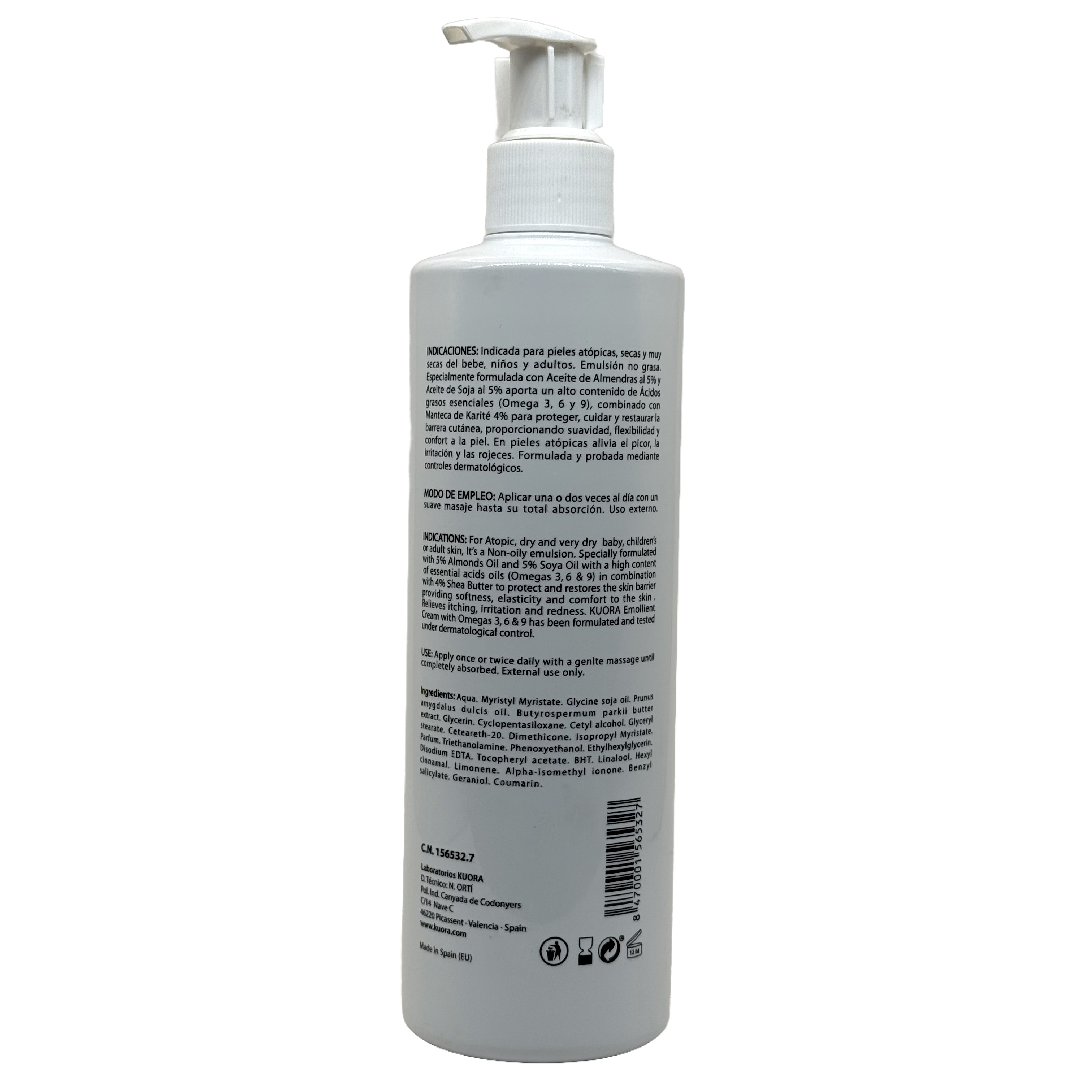 Kuora Omegas 3 6 & 9 Emollient Cream 400ml - كيورا كريم ملطف أوميغا 3 و 6 و 9 ‏400 مل