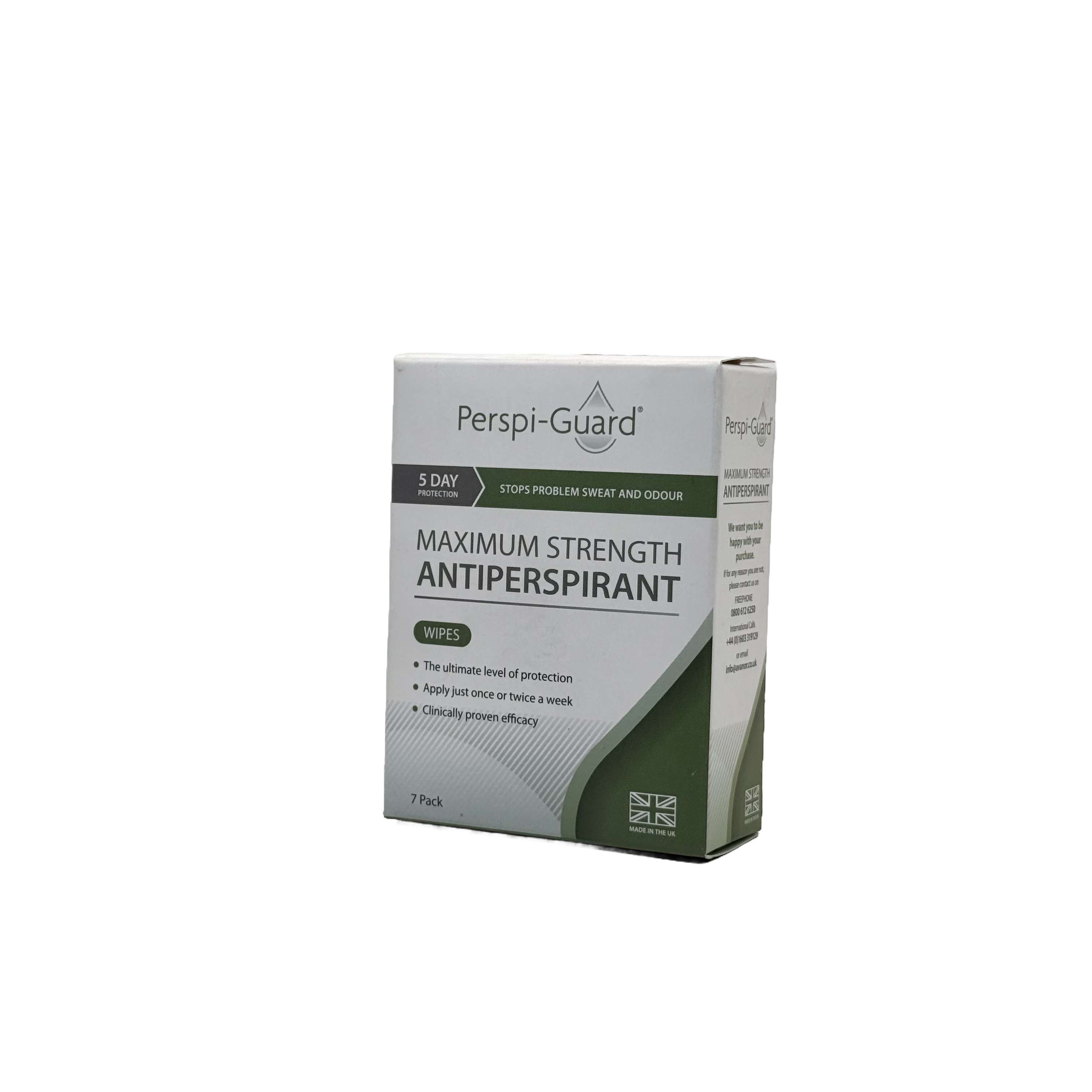 Perspi Guard Maximum Strength Antiperspirant Wipes 7 Pack - بيرسبي جارد مناديل مضادة للتعرق بقوة قصوى 7 مناديل