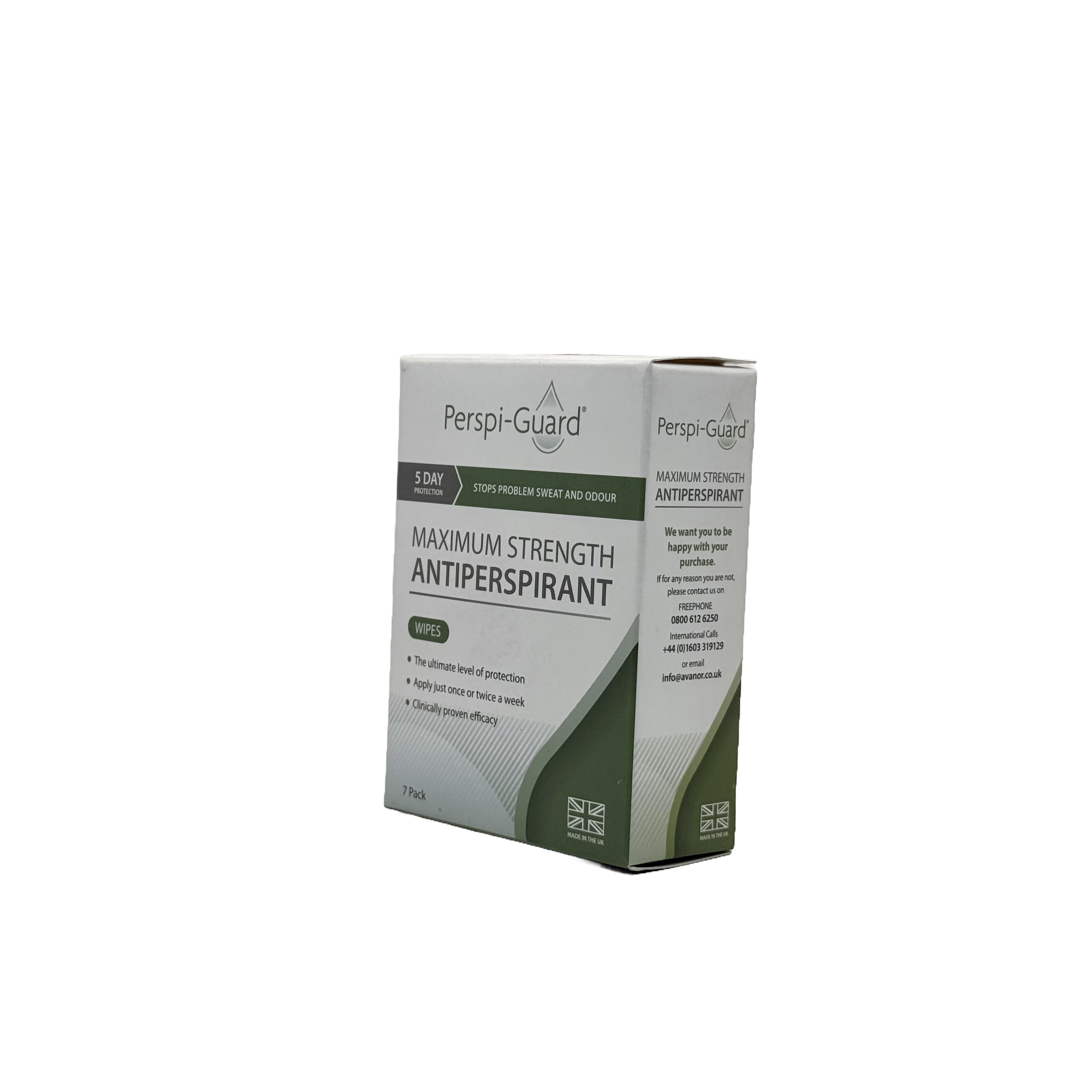 Perspi Guard Maximum Strength Antiperspirant Wipes 7 Pack - بيرسبي جارد مناديل مضادة للتعرق بقوة قصوى 7 مناديل
