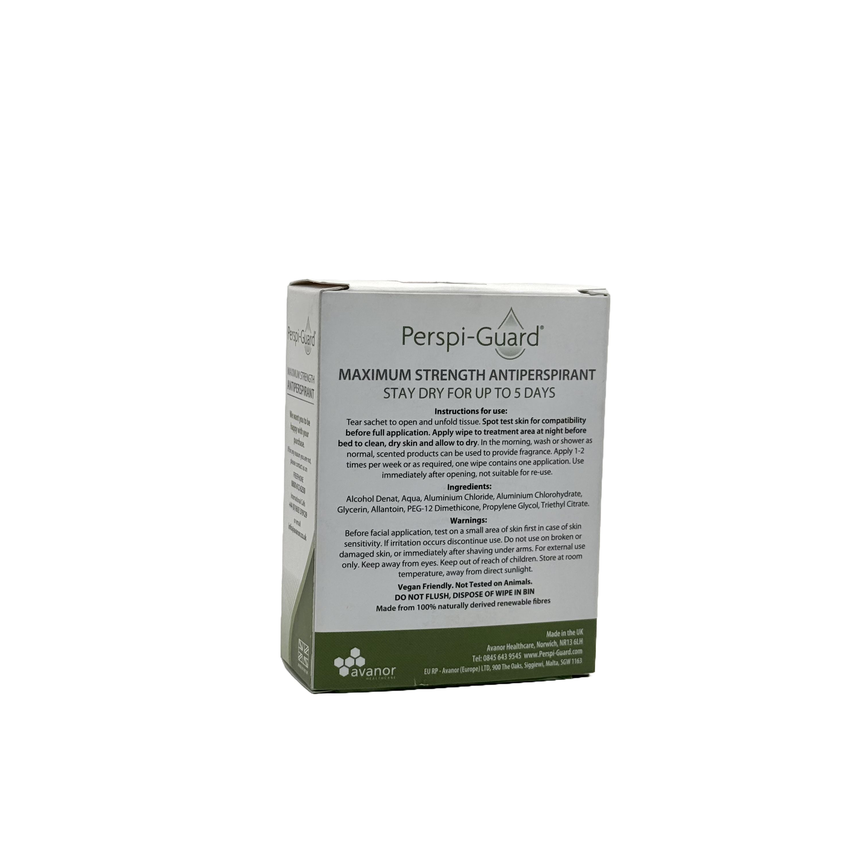 Perspi Guard Maximum Strength Antiperspirant Wipes 7 Pack - بيرسبي جارد مناديل مضادة للتعرق بقوة قصوى 7 مناديل