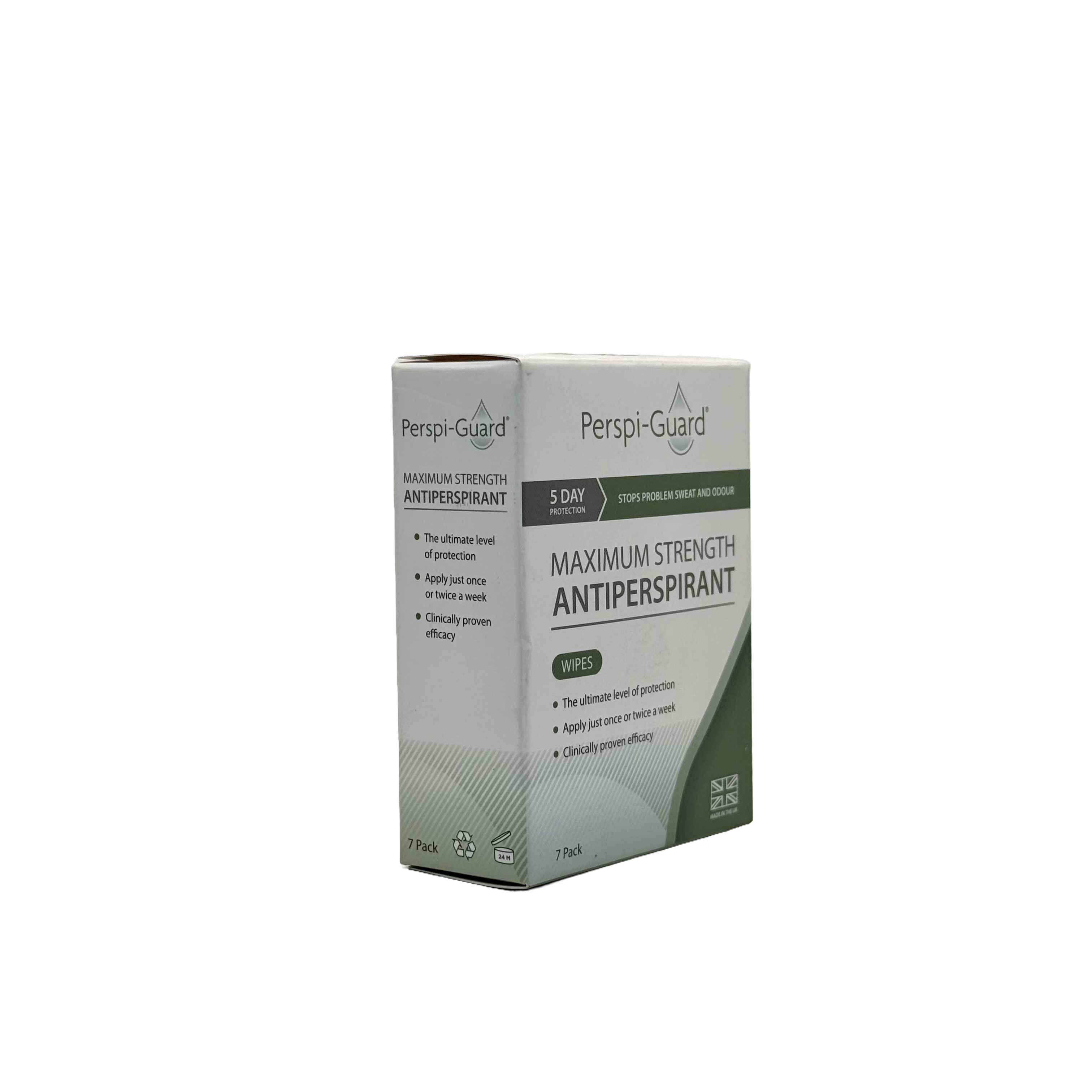 Perspi Guard Maximum Strength Antiperspirant Wipes 7 Pack - بيرسبي جارد مناديل مضادة للتعرق بقوة قصوى 7 مناديل
